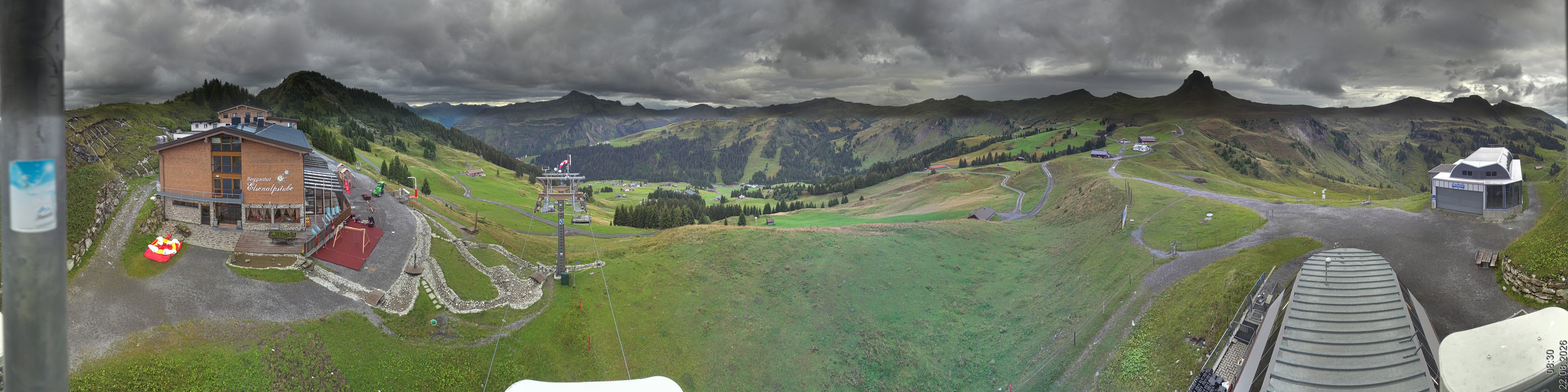 Archiv Foto Panorama Webcam Damüls an der Elsenalpstube