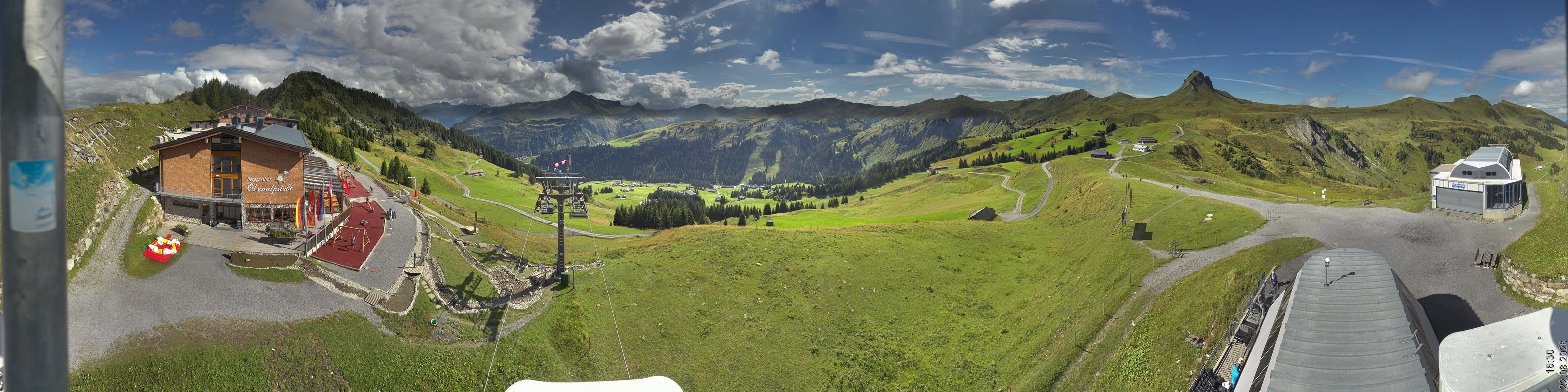 Archiv Foto Panorama Webcam Damüls an der Elsenalpstube