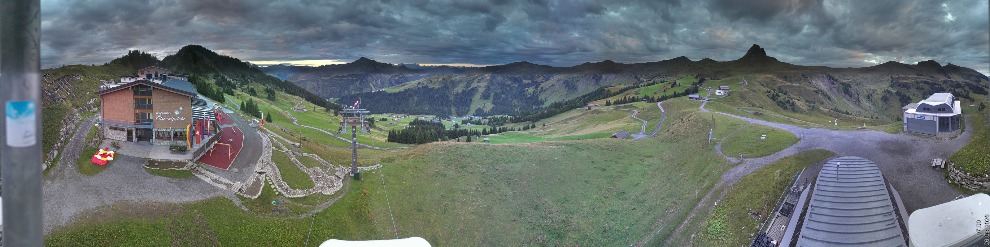 Archiv Foto Panorama Webcam Damüls an der Elsenalpstube
