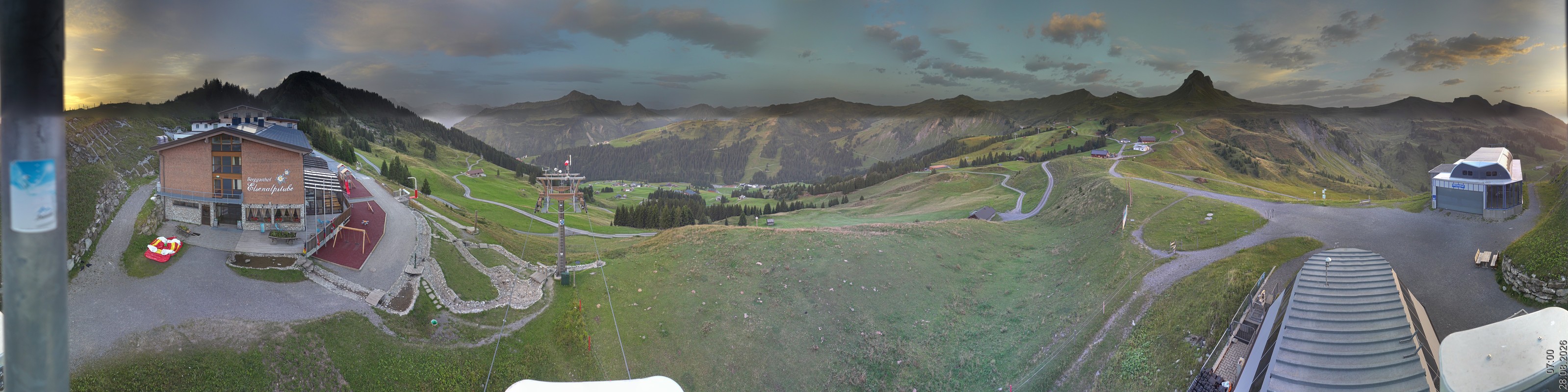 Archiv Foto Panorama Webcam Damüls an der Elsenalpstube