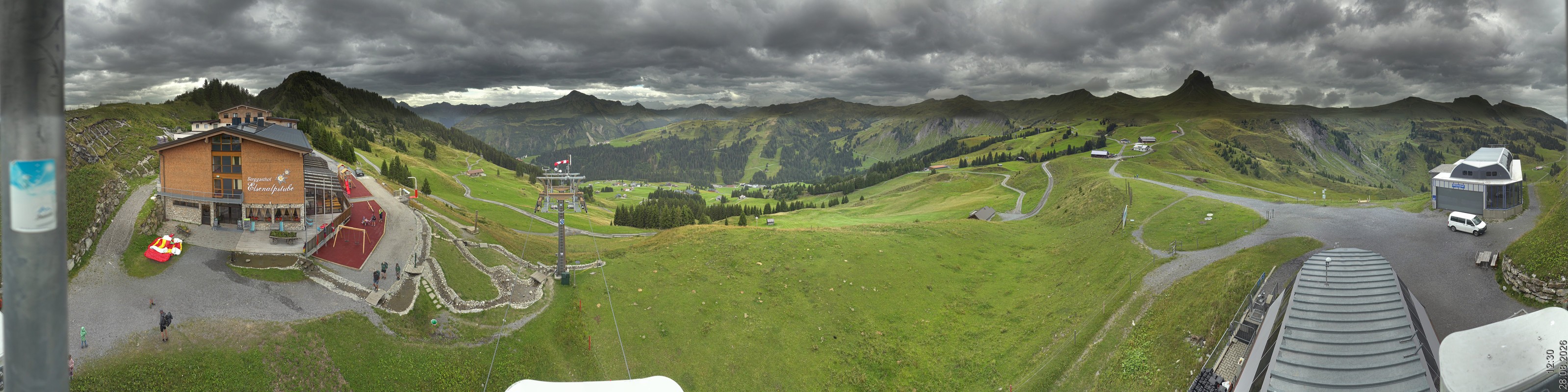 Archiv Foto Panorama Webcam Damüls an der Elsenalpstube