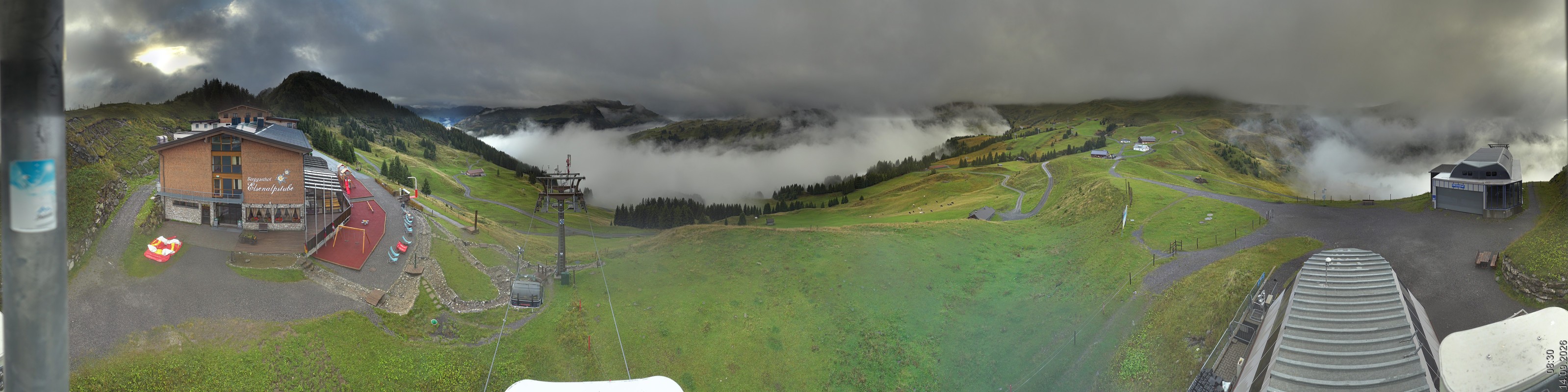 Archiv Foto Panorama Webcam Damüls an der Elsenalpstube