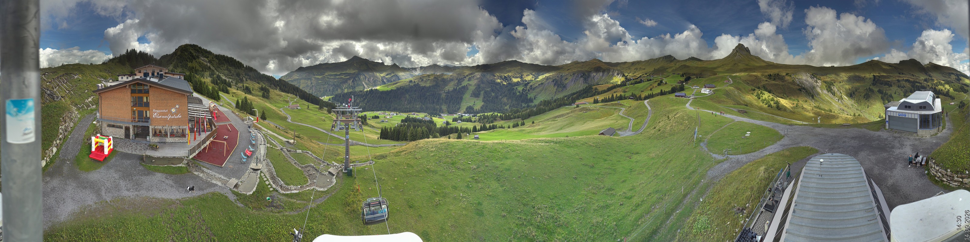 Archiv Foto Panorama Webcam Damüls an der Elsenalpstube