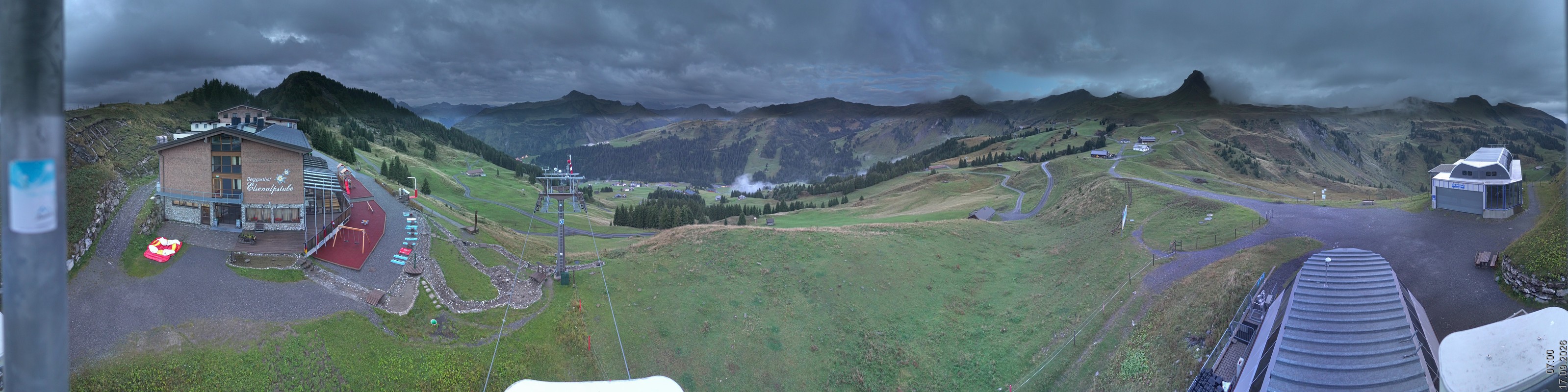 Archiv Foto Panorama Webcam Damüls an der Elsenalpstube