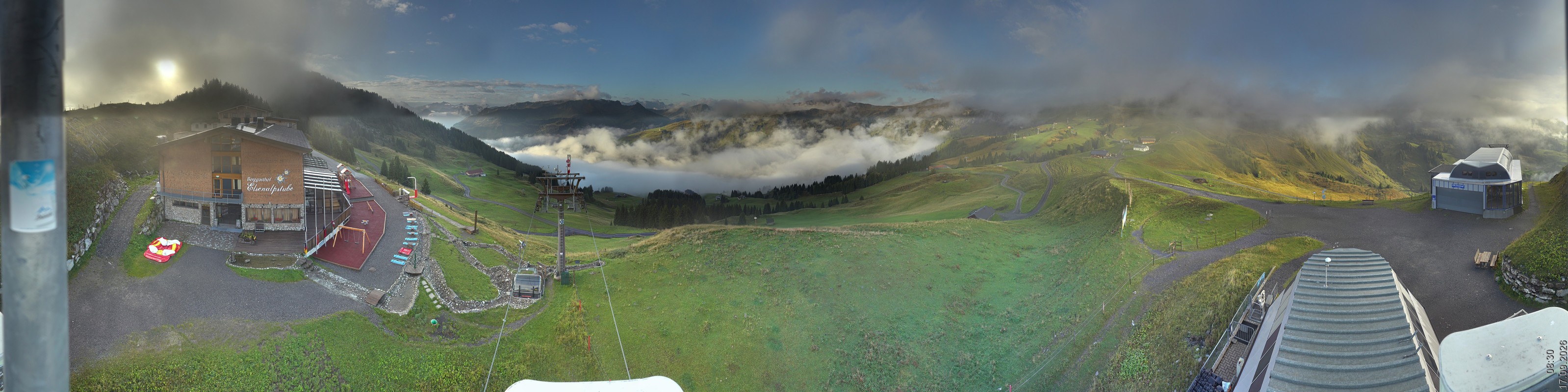 Archiv Foto Panorama Webcam Damüls an der Elsenalpstube