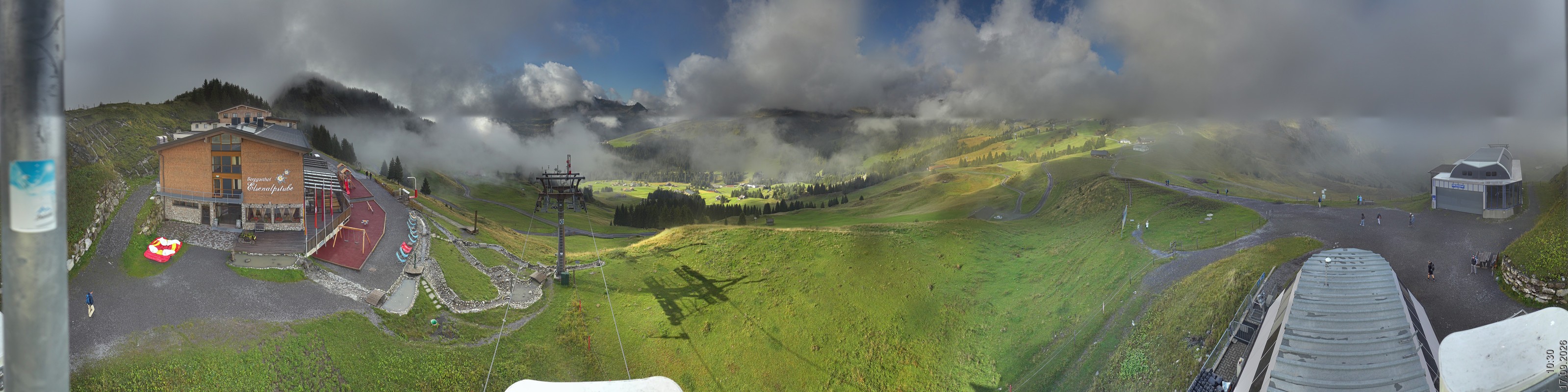 Archiv Foto Panorama Webcam Damüls an der Elsenalpstube