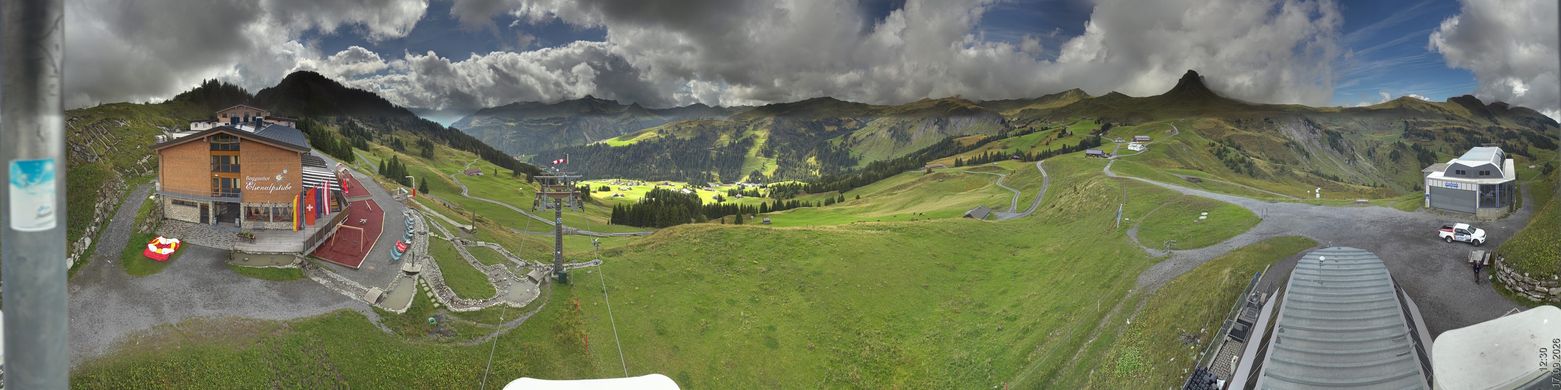 Archiv Foto Panorama Webcam Damüls an der Elsenalpstube