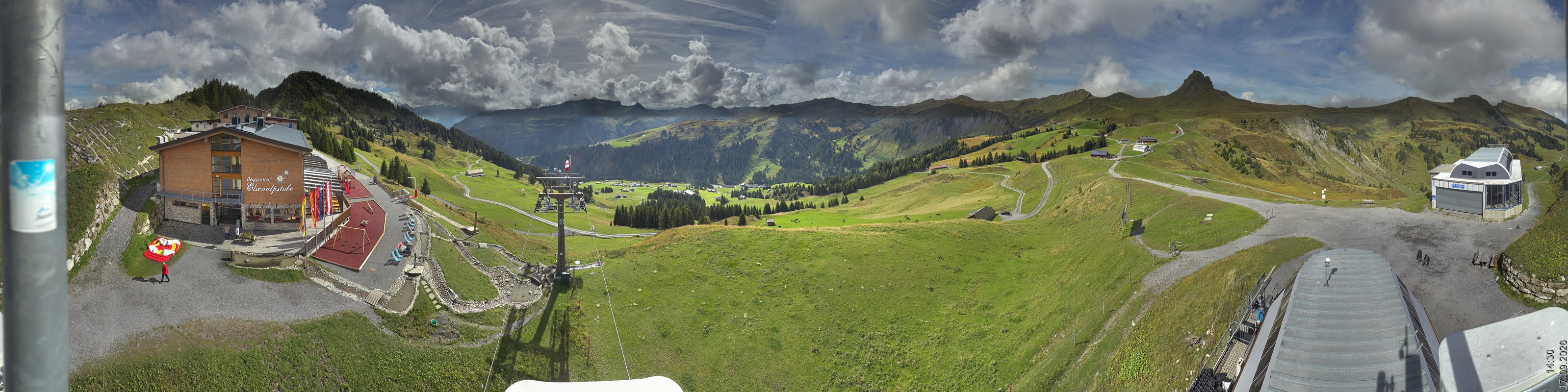 Archiv Foto Panorama Webcam Damüls an der Elsenalpstube