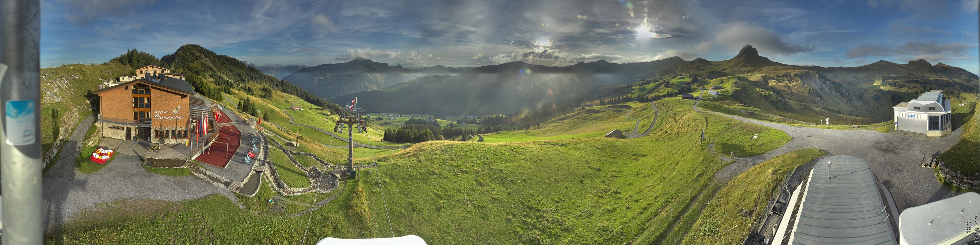 Archiv Foto Panorama Webcam Damüls an der Elsenalpstube