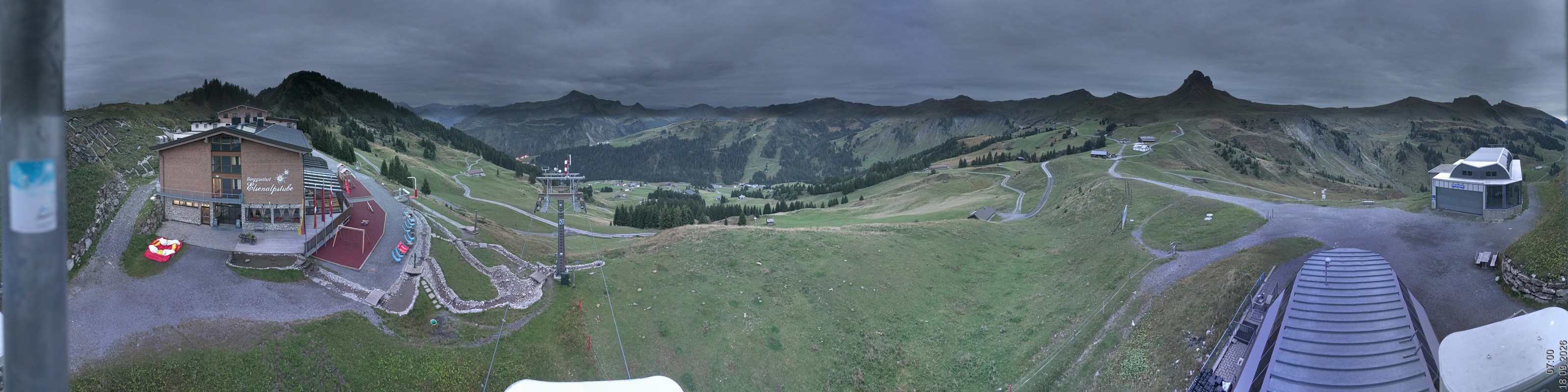 Archiv Foto Panorama Webcam Damüls an der Elsenalpstube