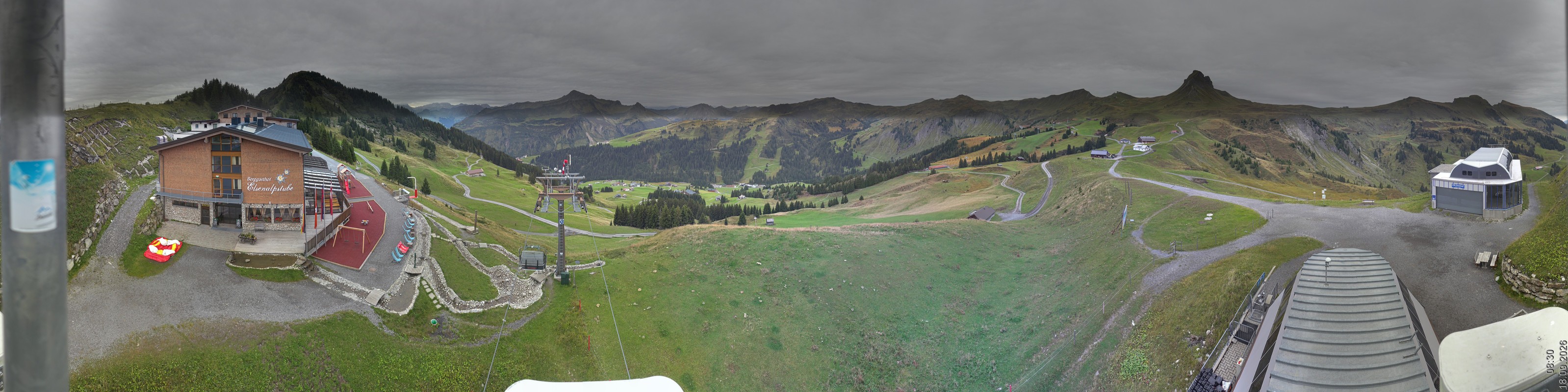 Archiv Foto Panorama Webcam Damüls an der Elsenalpstube