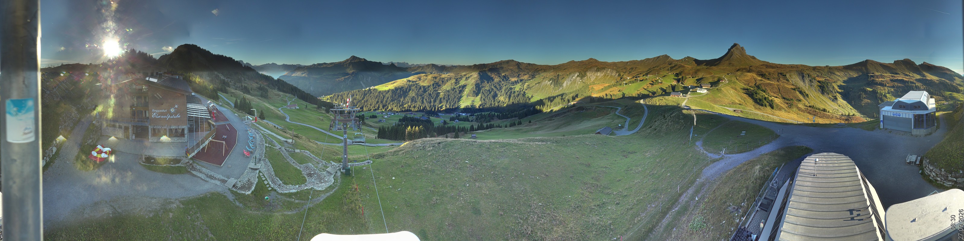Archiv Foto Panorama Webcam Damüls an der Elsenalpstube