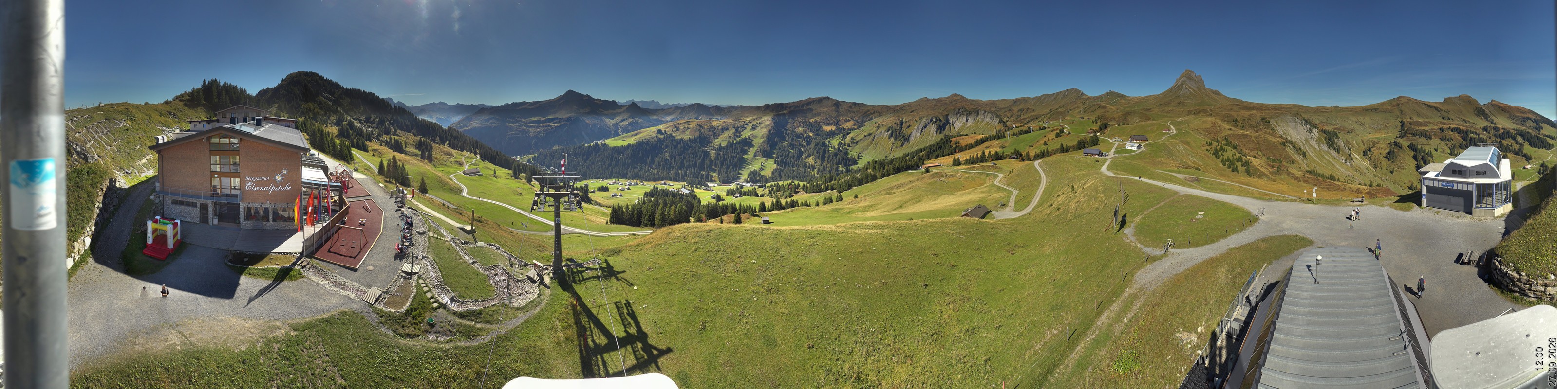 Archiv Foto Panorama Webcam Damüls an der Elsenalpstube