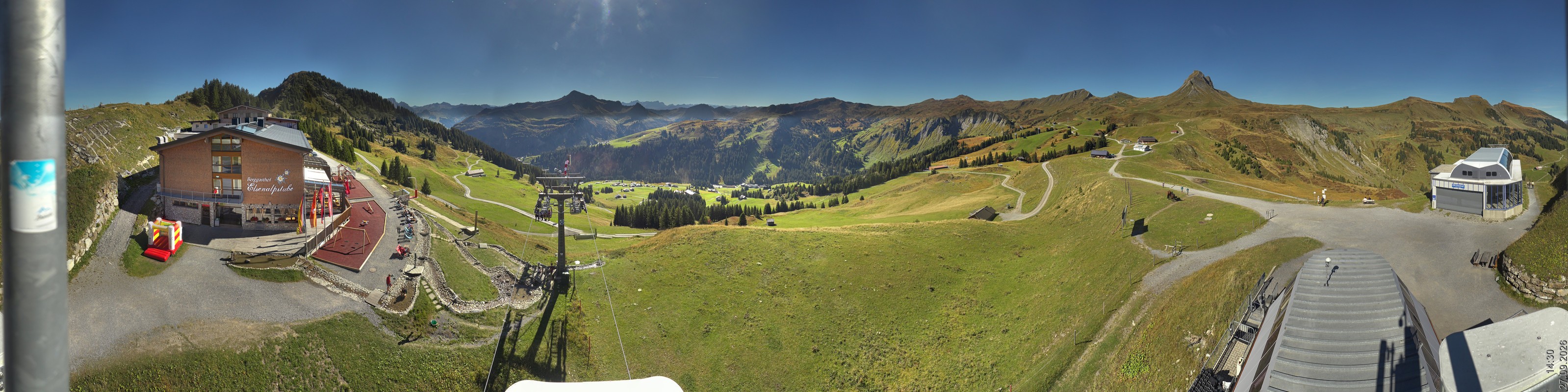 Archiv Foto Panorama Webcam Damüls an der Elsenalpstube