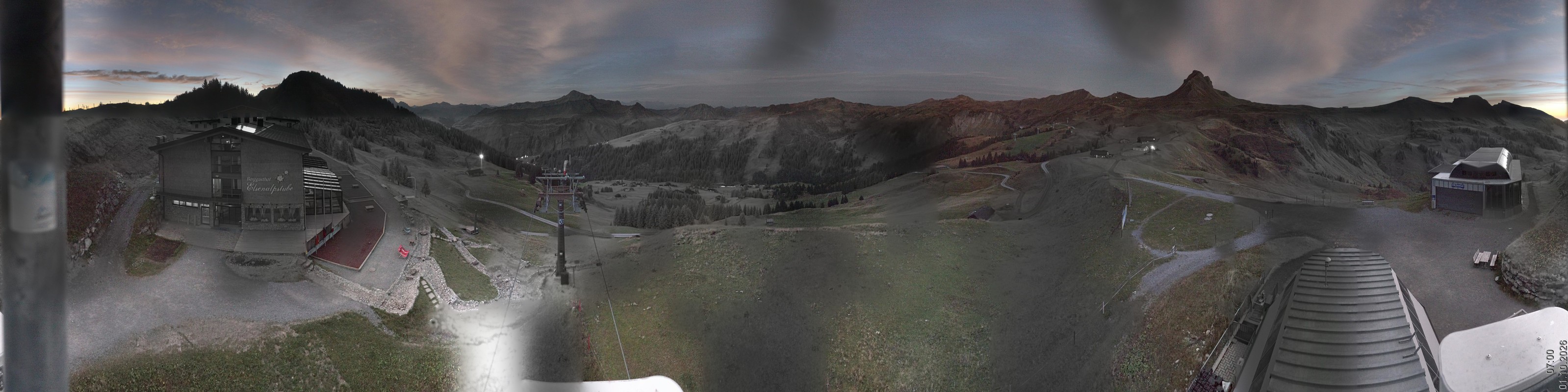 Archiv Foto Panorama Webcam Damüls an der Elsenalpstube