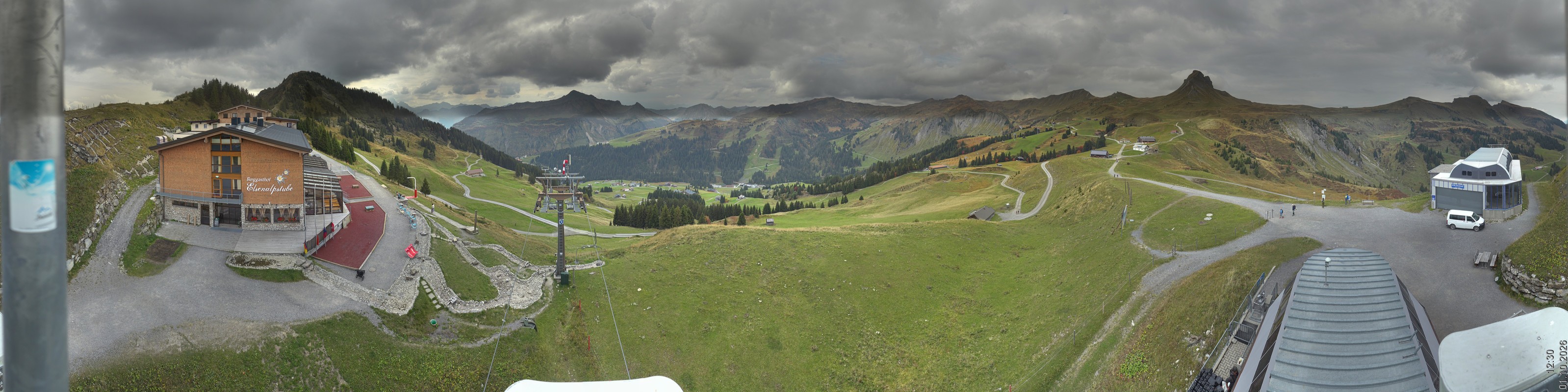 Archiv Foto Panorama Webcam Damüls an der Elsenalpstube