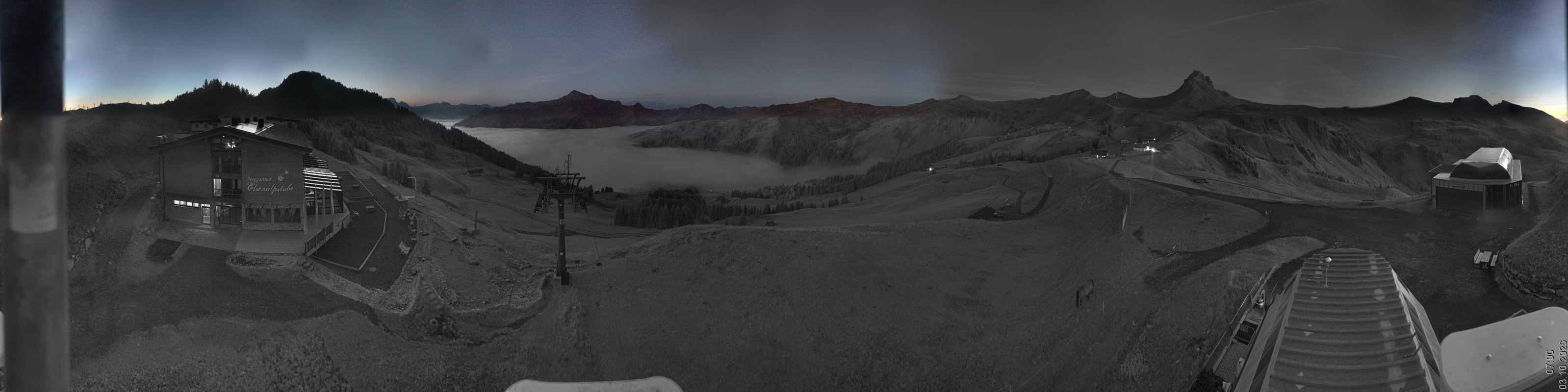 Archiv Foto Panorama Webcam Damüls an der Elsenalpstube