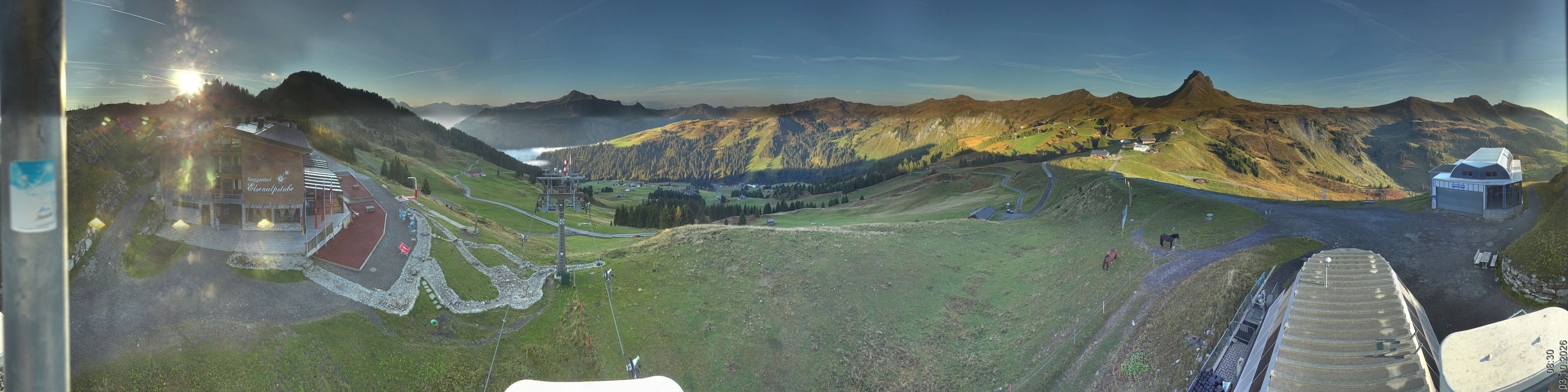 Archiv Foto Panorama Webcam Damüls an der Elsenalpstube