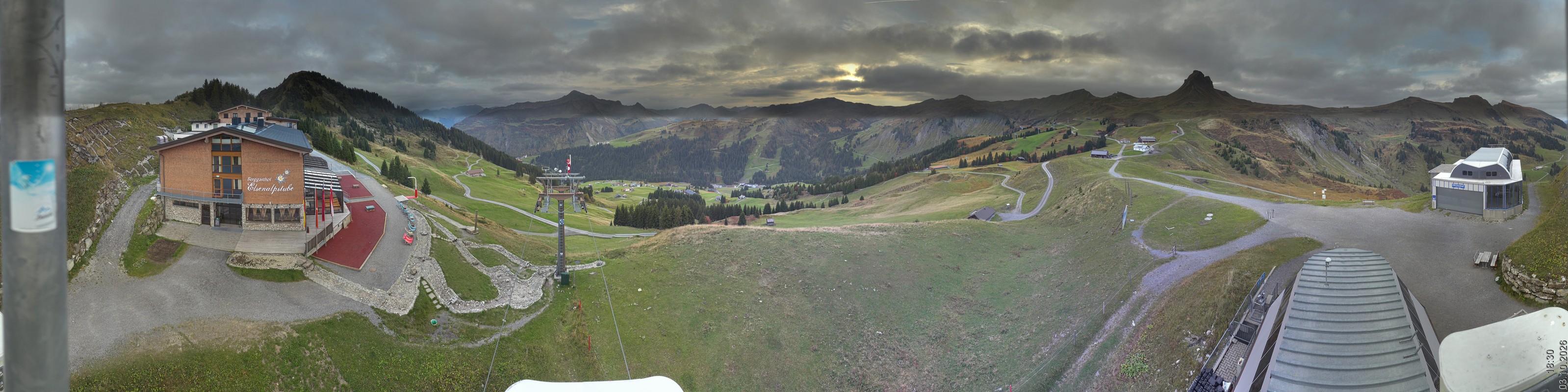 Archiv Foto Panorama Webcam Damüls an der Elsenalpstube
