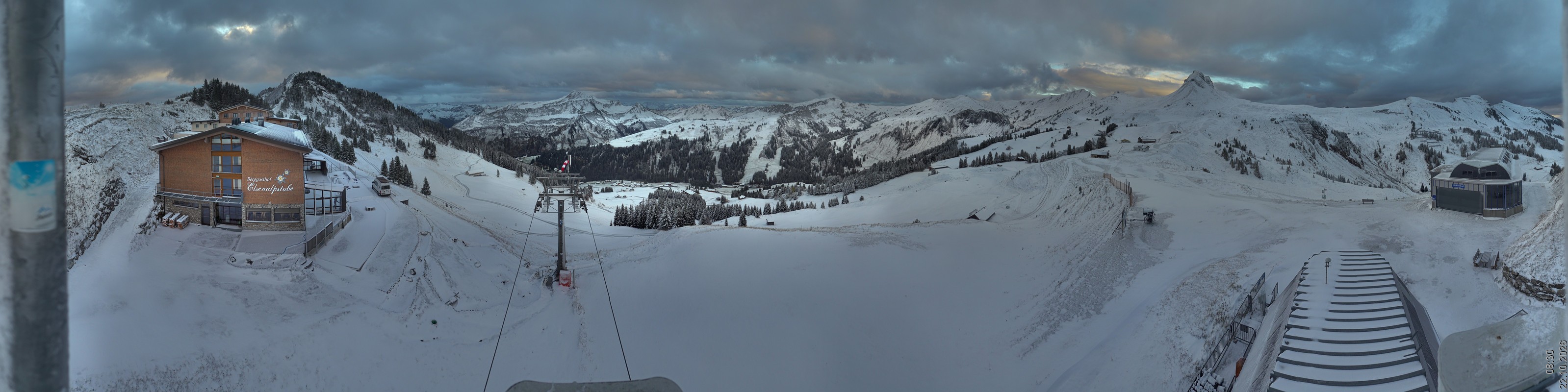 Archiv Foto Panorama Webcam Damüls an der Elsenalpstube