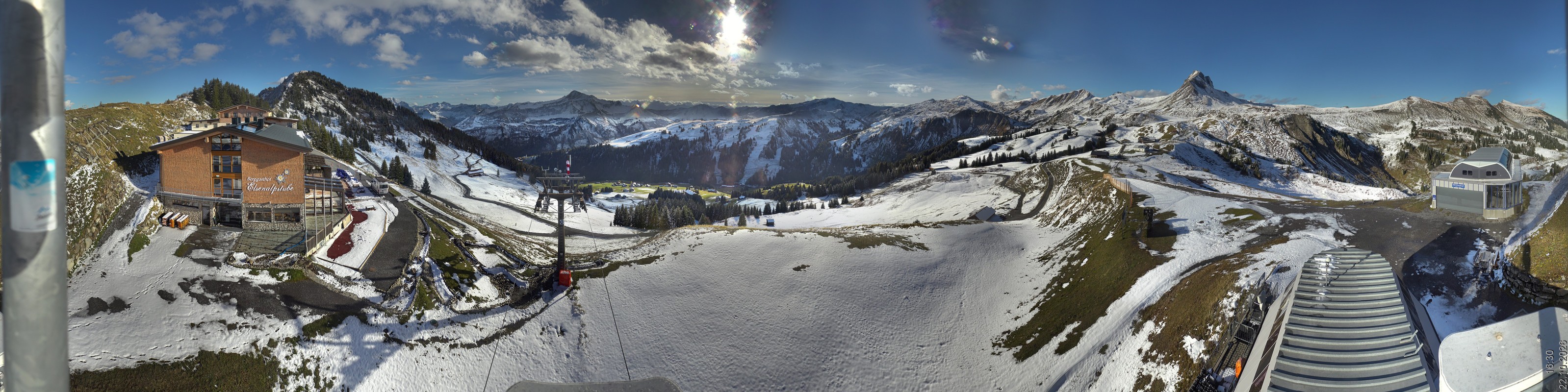 Archiv Foto Panorama Webcam Damüls an der Elsenalpstube