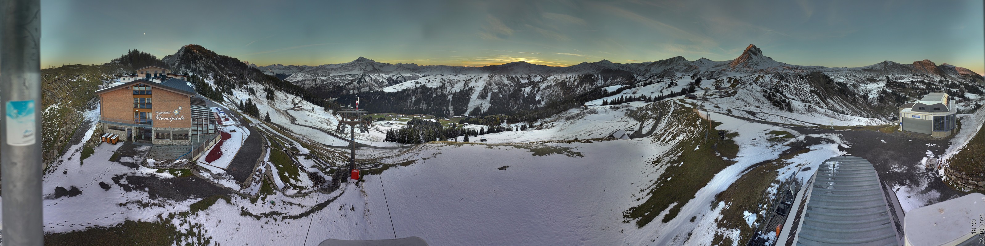 Archiv Foto Panorama Webcam Damüls an der Elsenalpstube