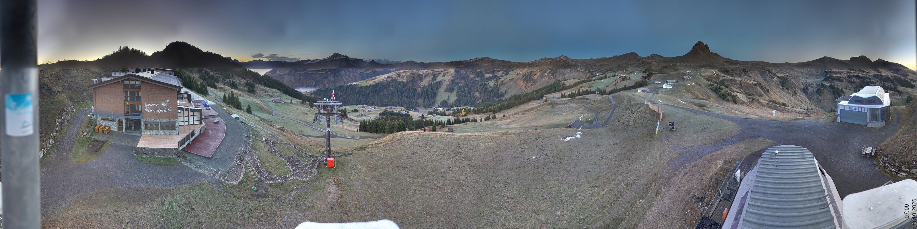Archiv Foto Panorama Webcam Damüls an der Elsenalpstube