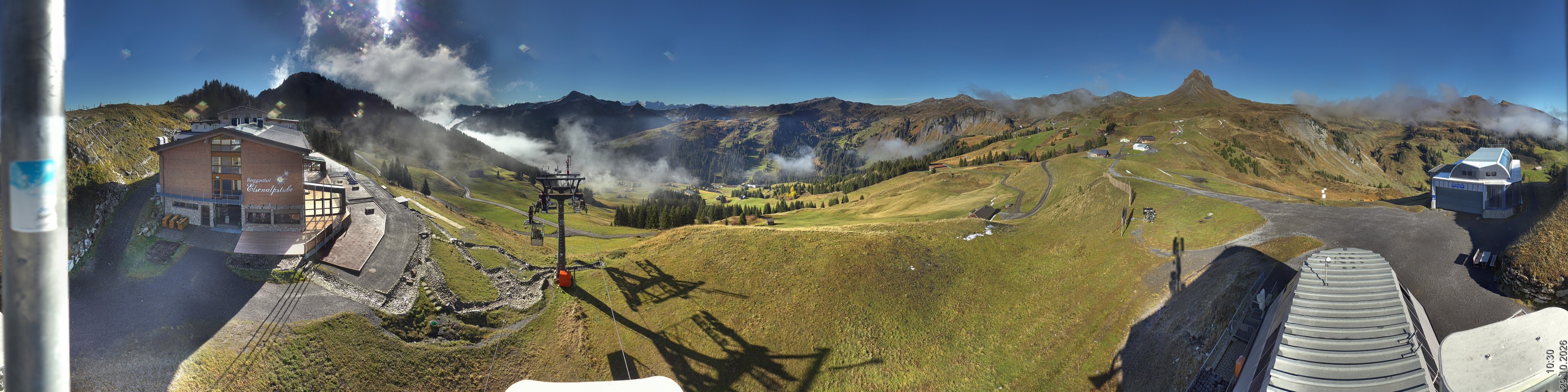 Archiv Foto Panorama Webcam Damüls an der Elsenalpstube