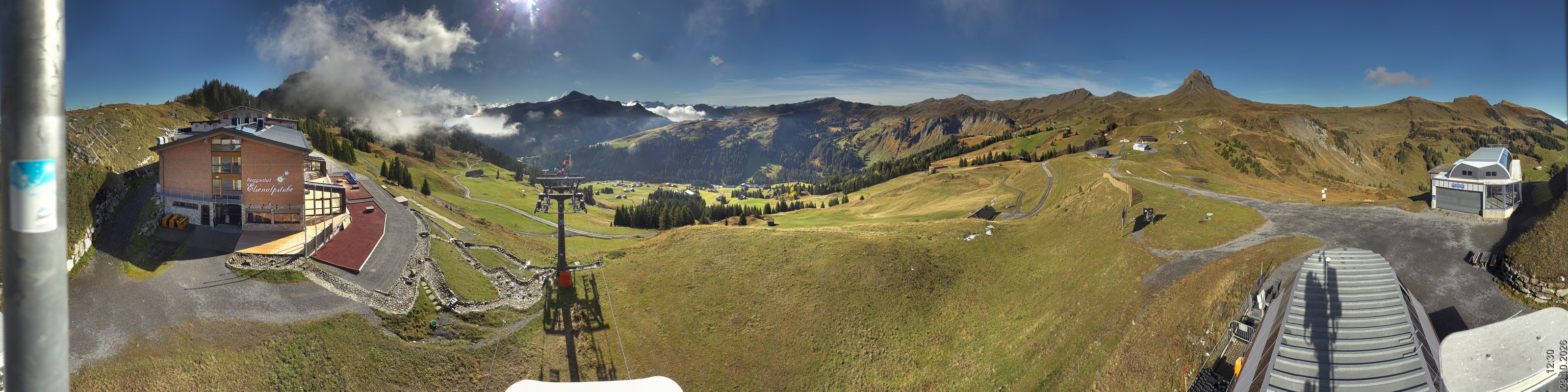 Archiv Foto Panorama Webcam Damüls an der Elsenalpstube