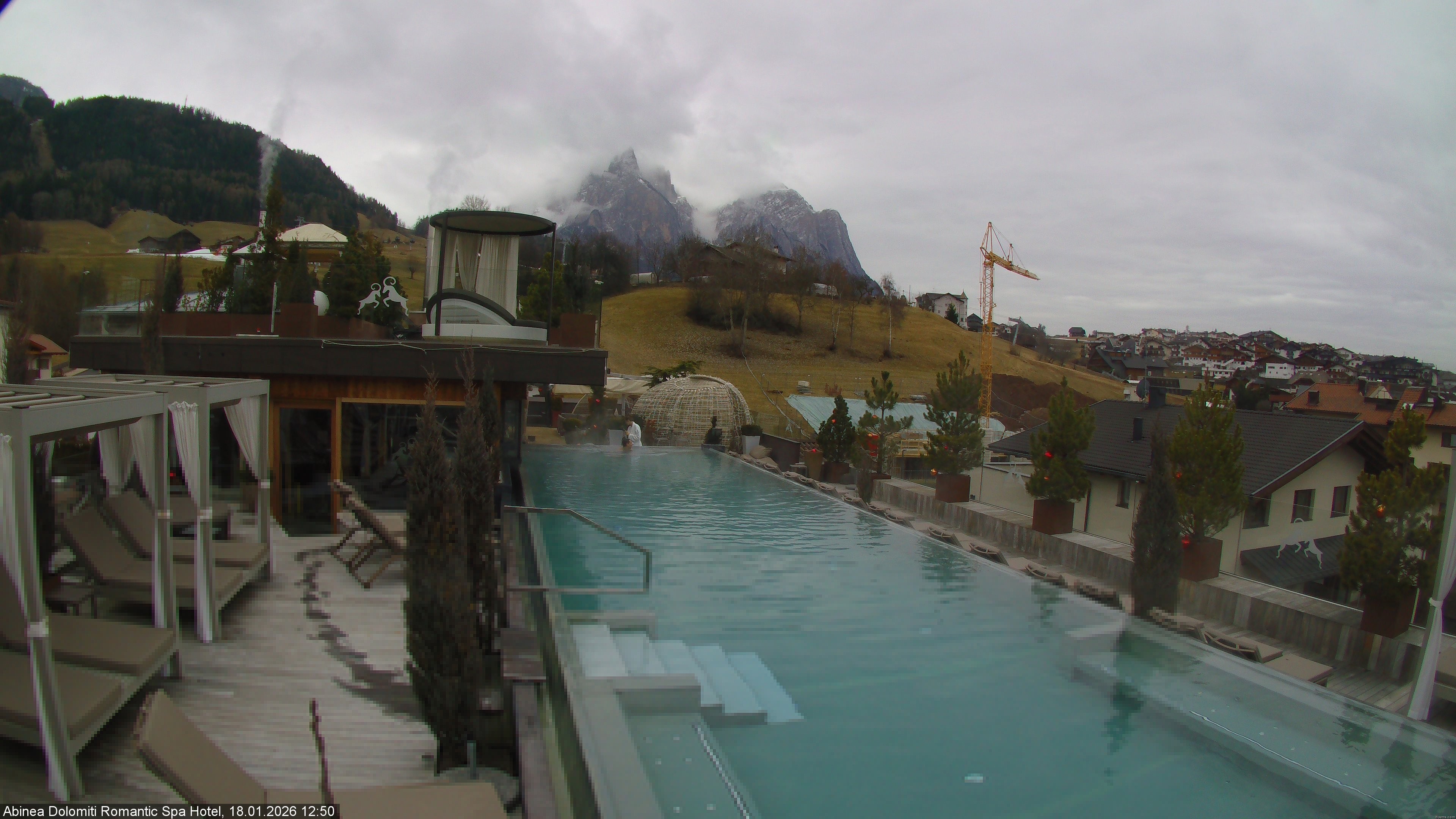 Archived image Webcam Kastelruth: Abinea Dolomiti Romantic Spa Hotel