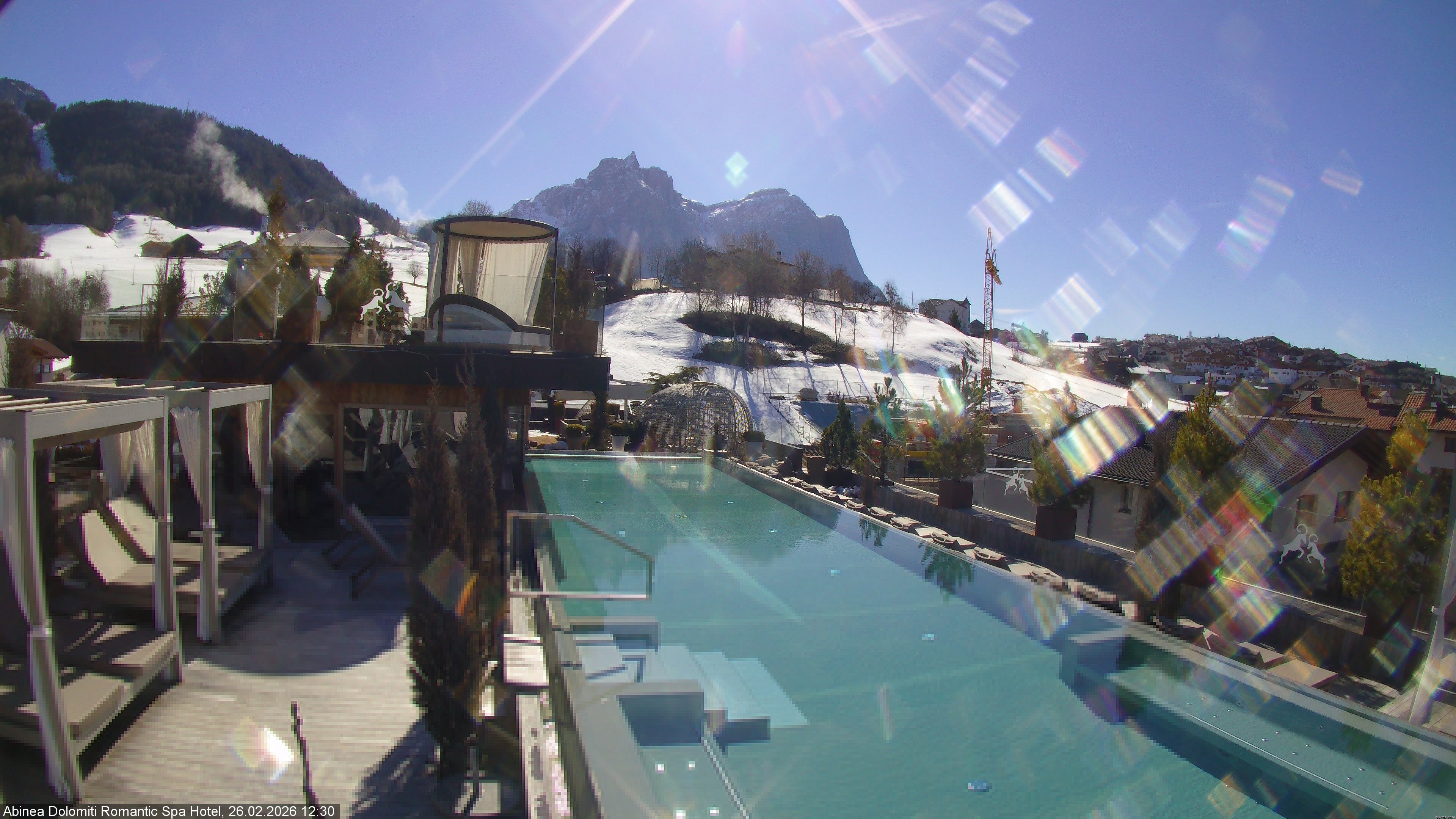 Archived image Webcam Kastelruth: Abinea Dolomiti Romantic Spa Hotel