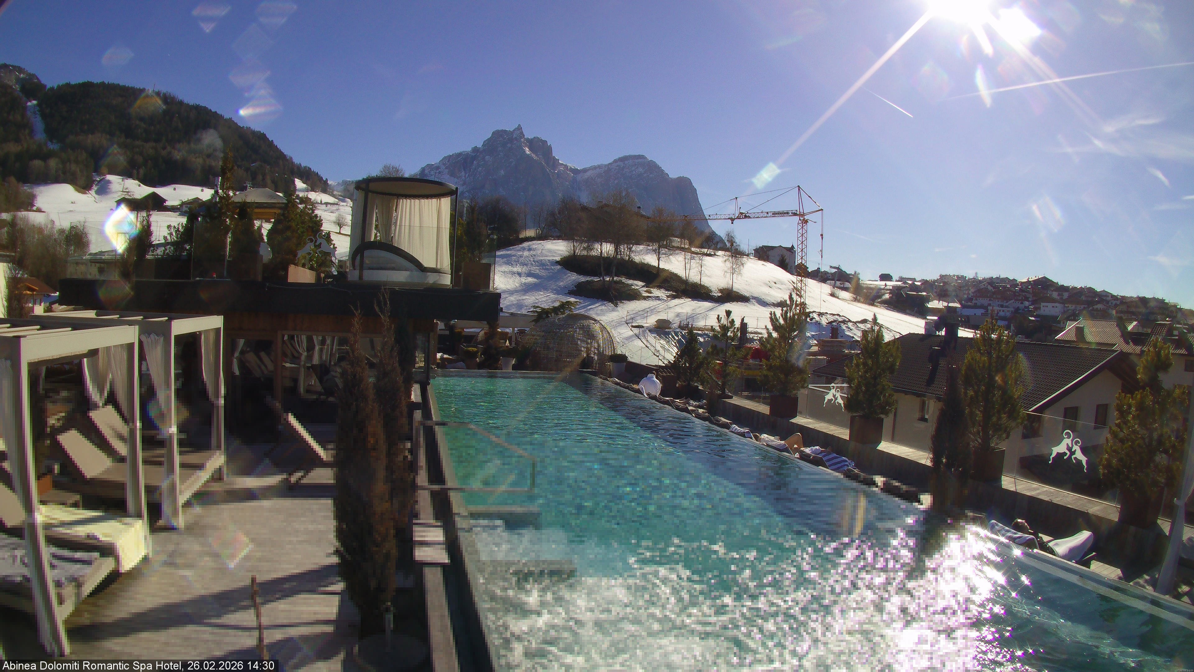 Archived image Webcam Kastelruth: Abinea Dolomiti Romantic Spa Hotel