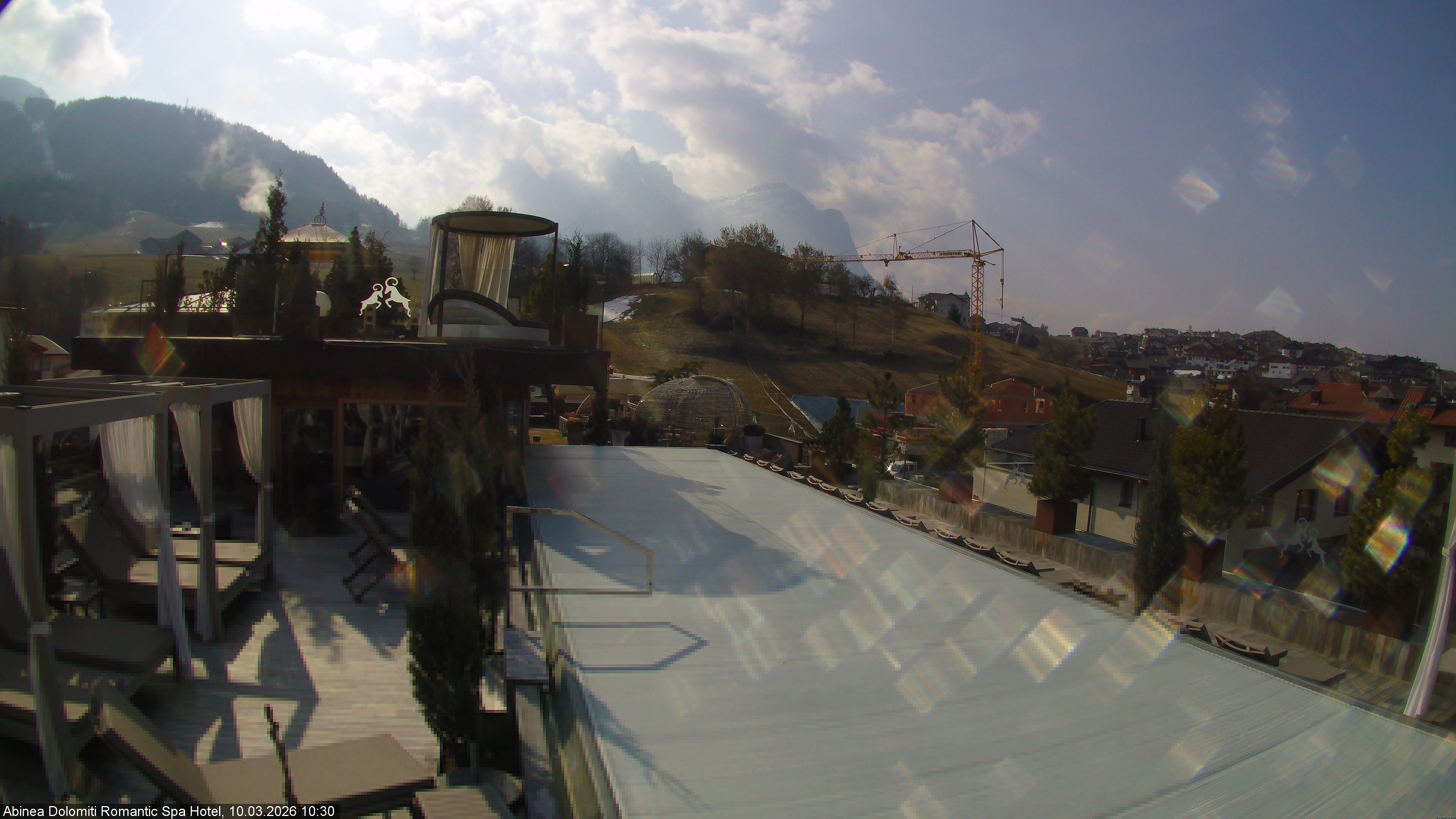 Archived image Webcam Kastelruth: Abinea Dolomiti Romantic Spa Hotel