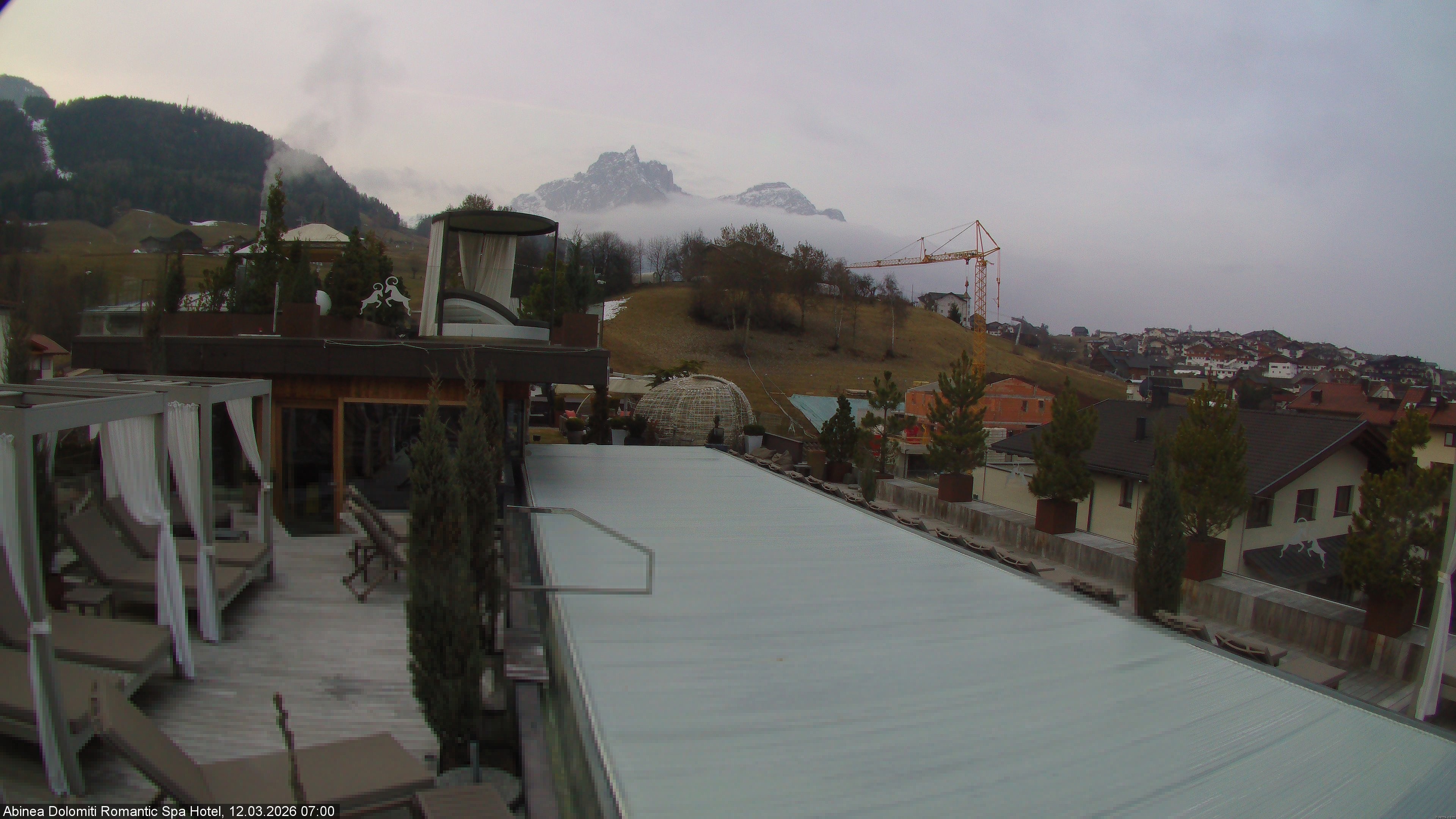 Archived image Webcam Kastelruth: Abinea Dolomiti Romantic Spa Hotel