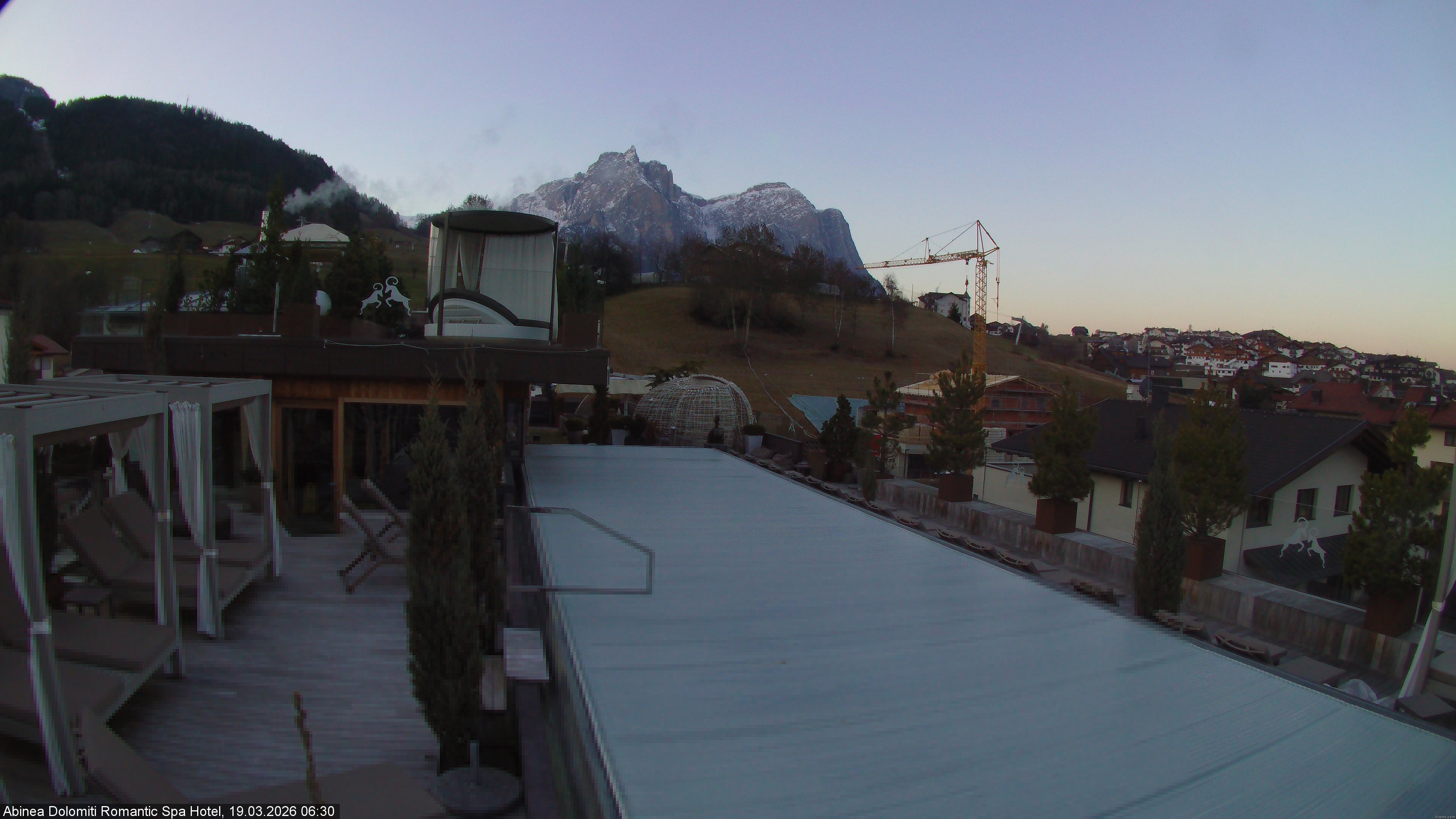 Archived image Webcam Kastelruth: Abinea Dolomiti Romantic Spa Hotel