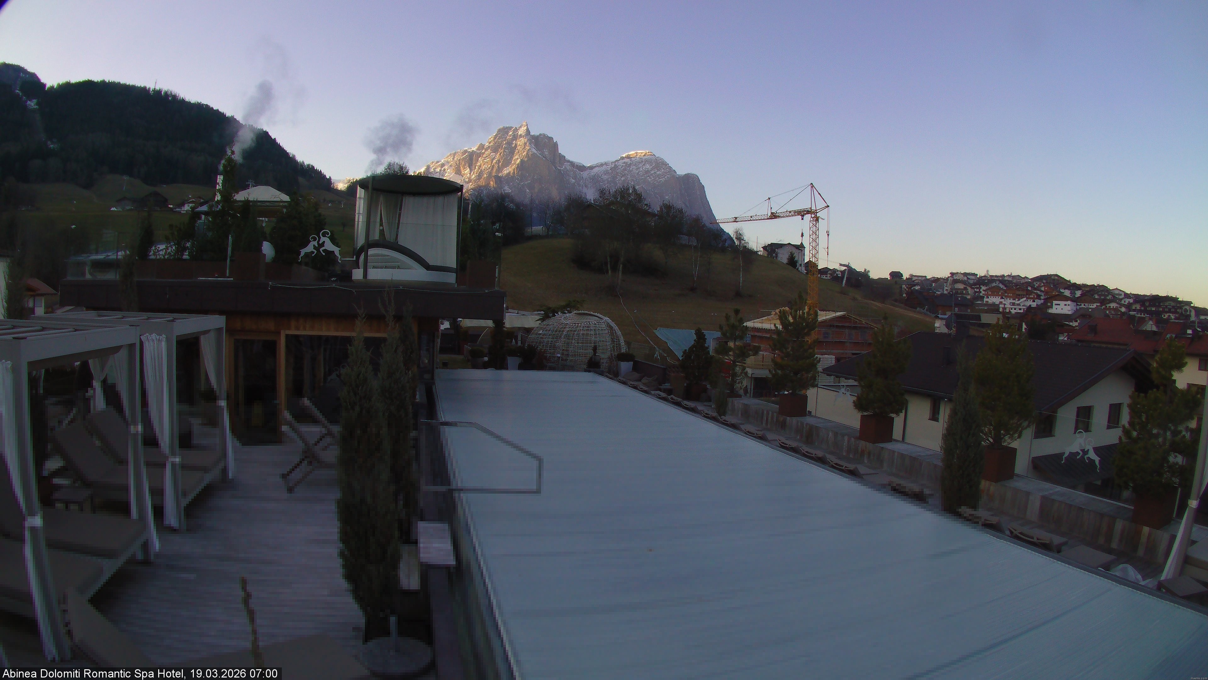 Archived image Webcam Kastelruth: Abinea Dolomiti Romantic Spa Hotel