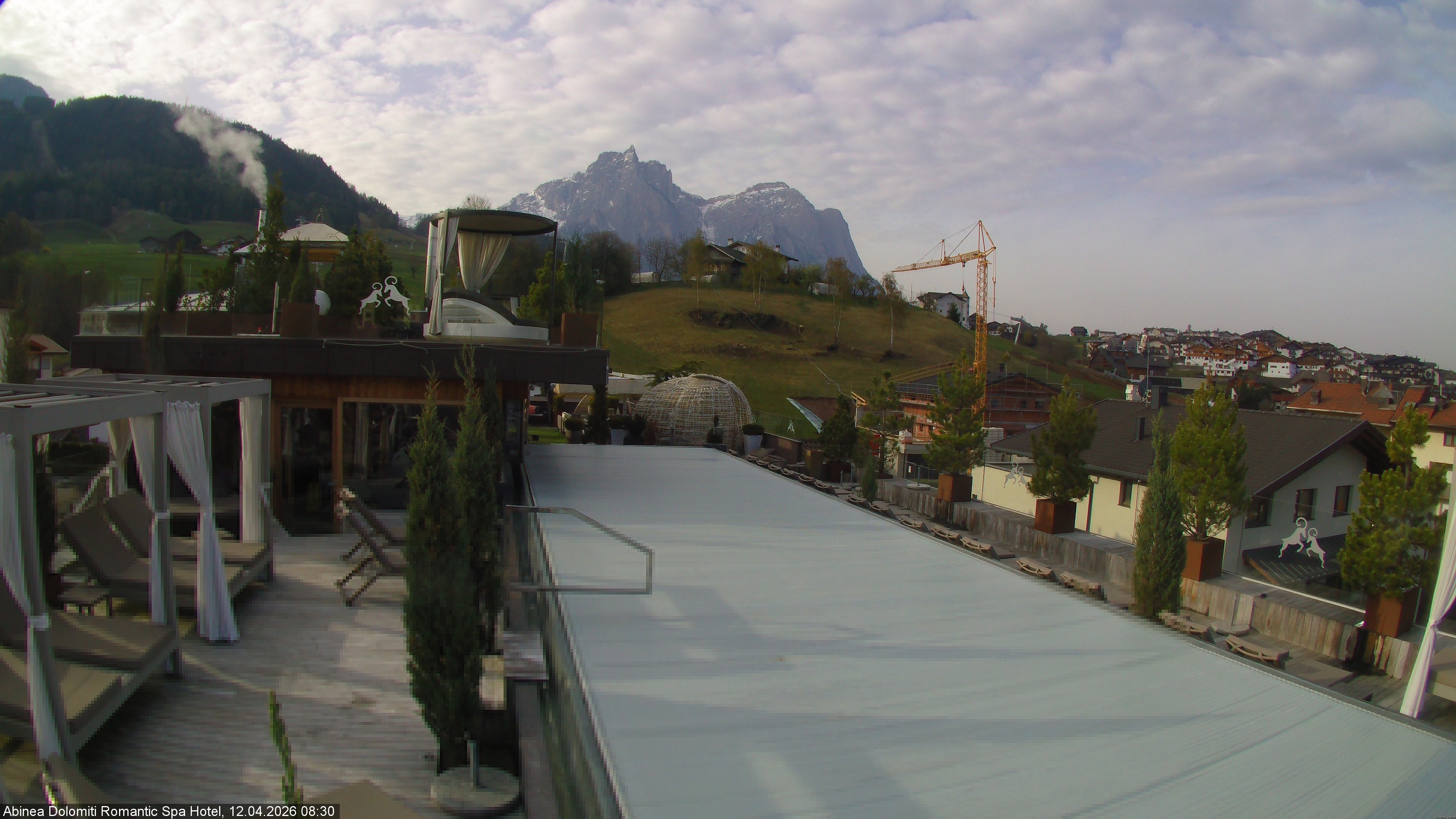Archived image Webcam Kastelruth: Abinea Dolomiti Romantic Spa Hotel
