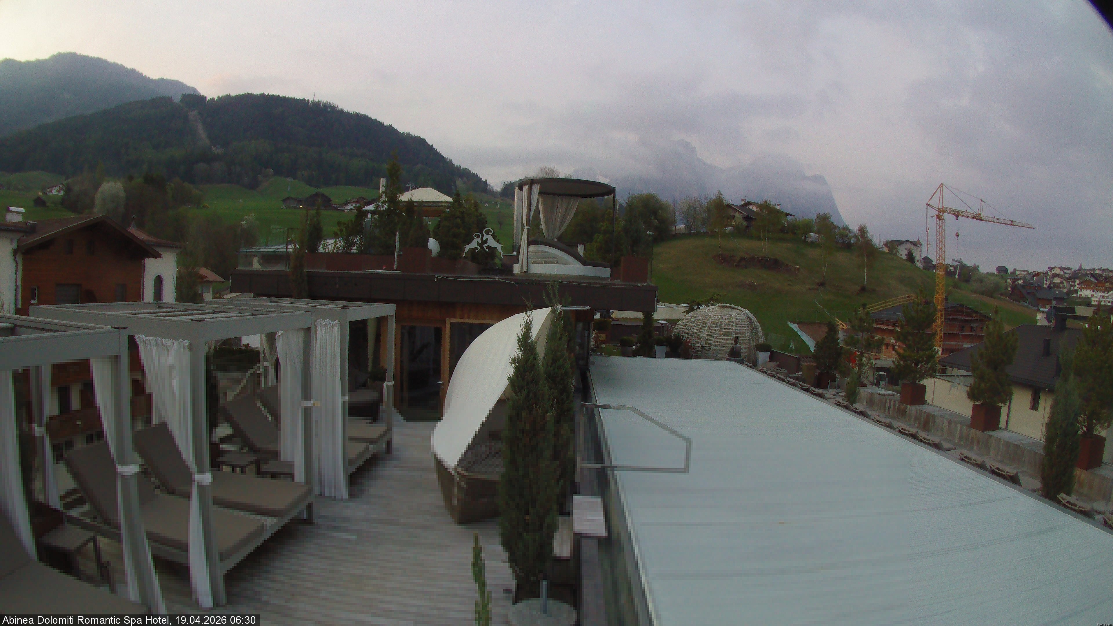 Archived image Webcam Kastelruth: Abinea Dolomiti Romantic Spa Hotel