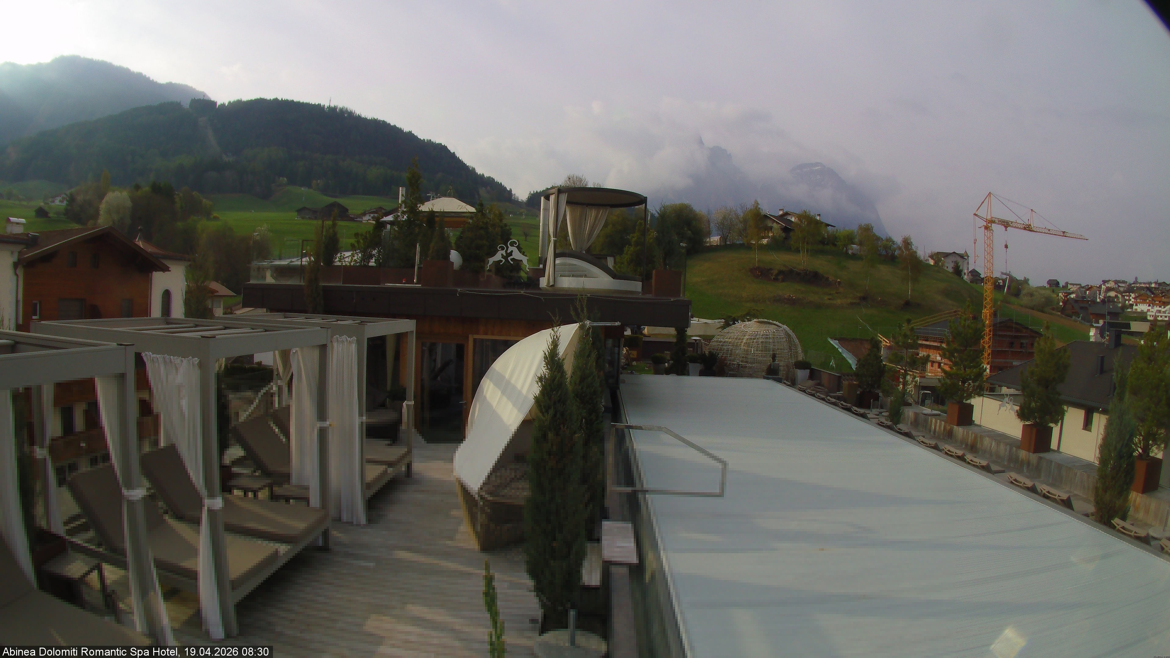 Archived image Webcam Kastelruth: Abinea Dolomiti Romantic Spa Hotel