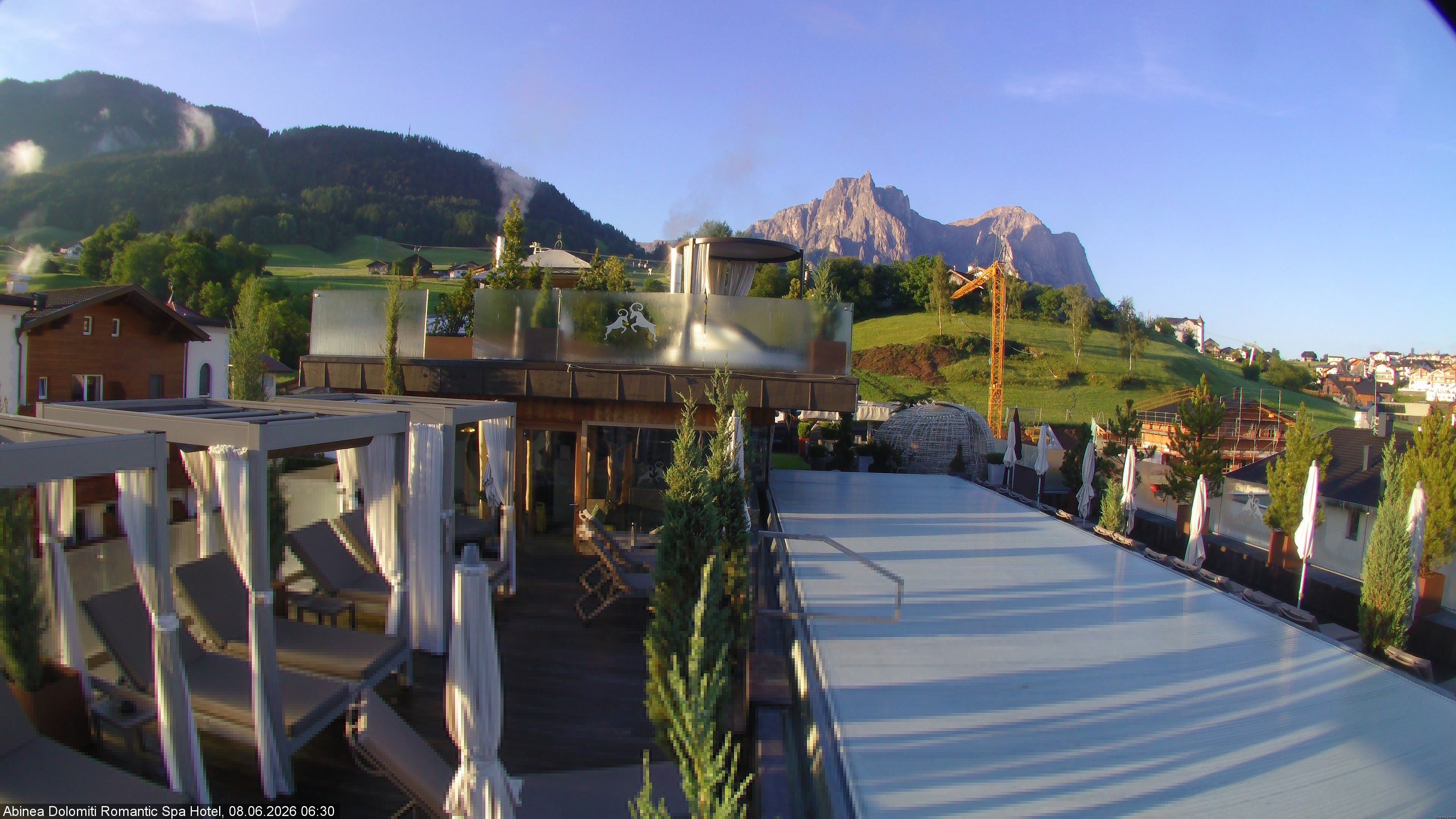 Archived image Webcam Kastelruth: Abinea Dolomiti Romantic Spa Hotel