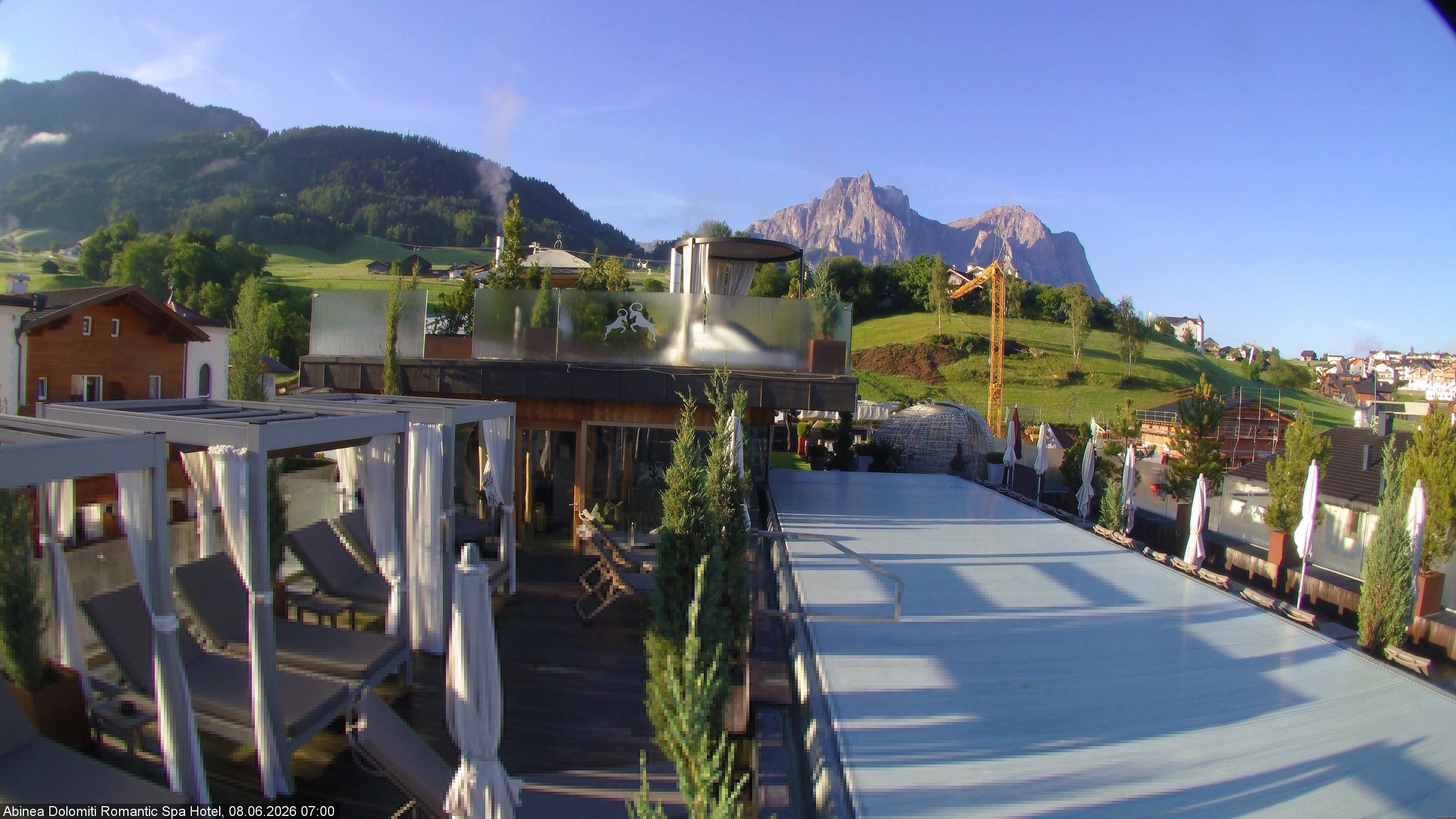 Archived image Webcam Kastelruth: Abinea Dolomiti Romantic Spa Hotel