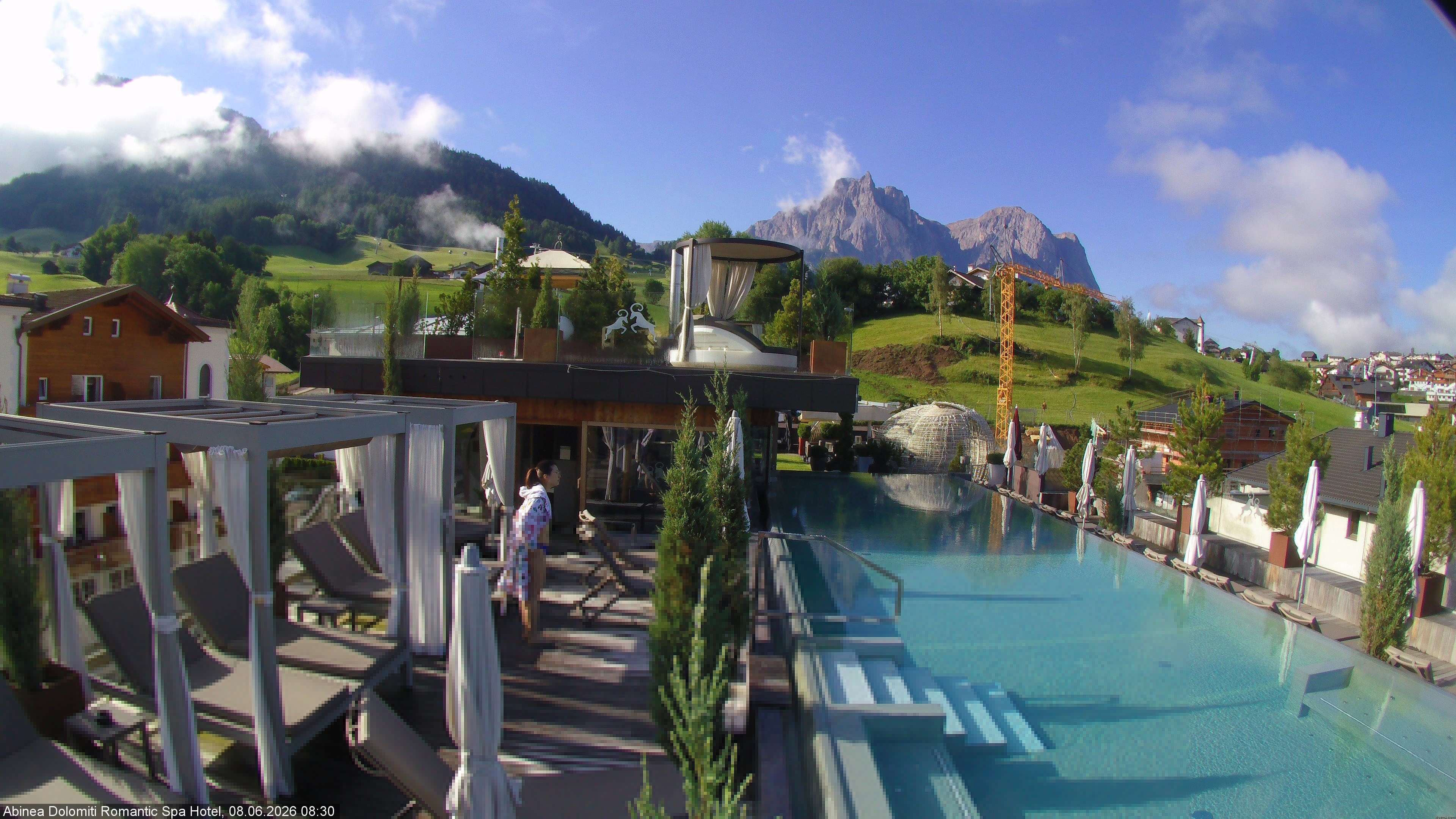 Archived image Webcam Kastelruth: Abinea Dolomiti Romantic Spa Hotel