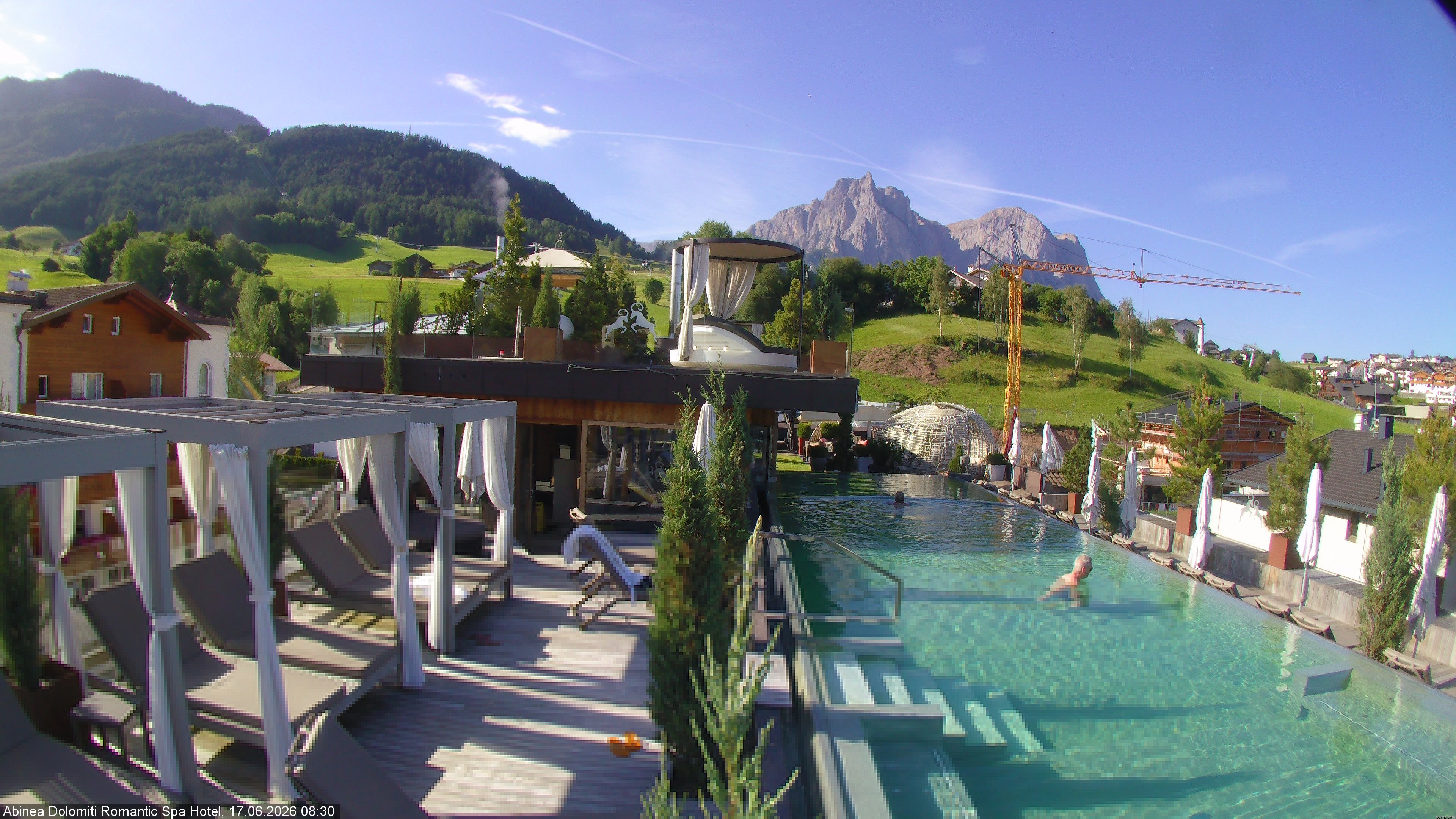 Archived image Webcam Kastelruth: Abinea Dolomiti Romantic Spa Hotel