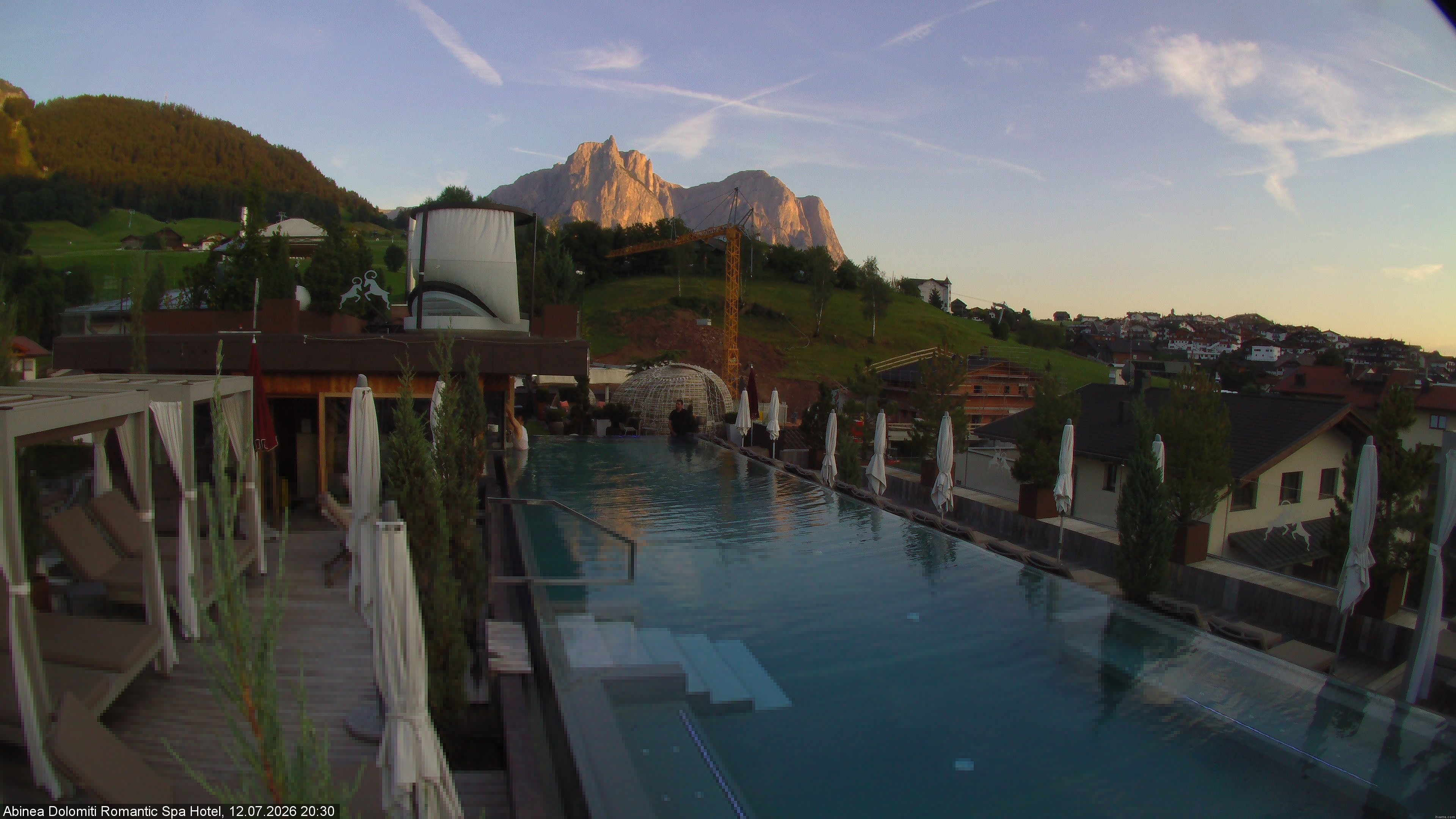 Archived image Webcam Kastelruth: Abinea Dolomiti Romantic Spa Hotel