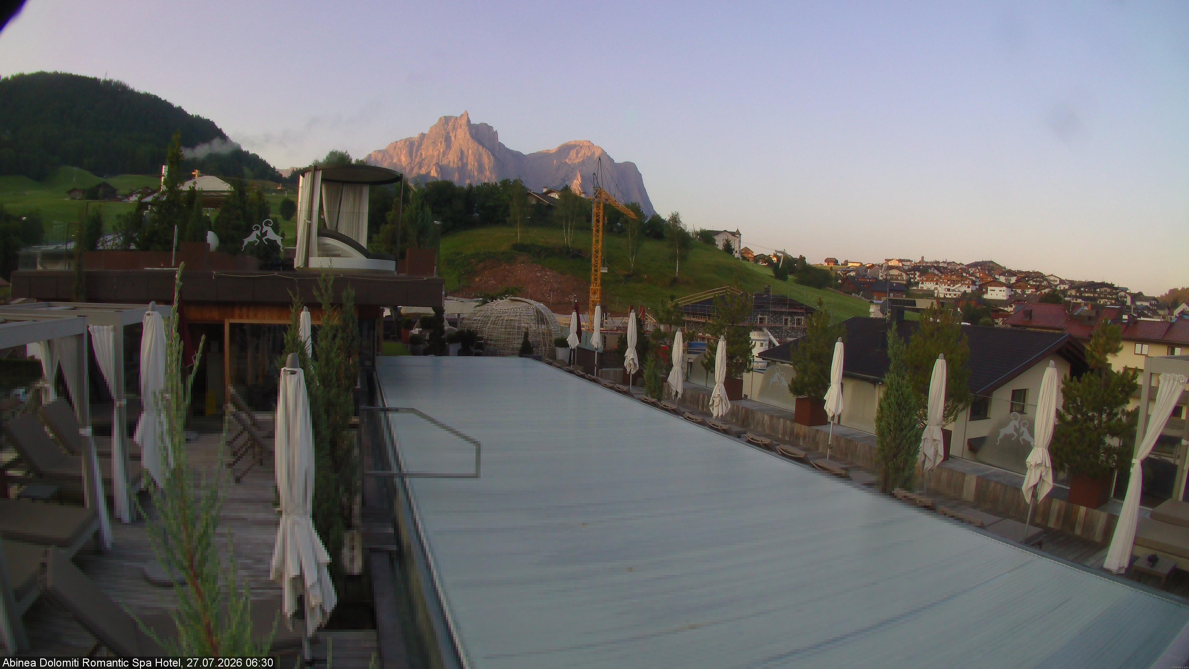 Archived image Webcam Kastelruth: Abinea Dolomiti Romantic Spa Hotel