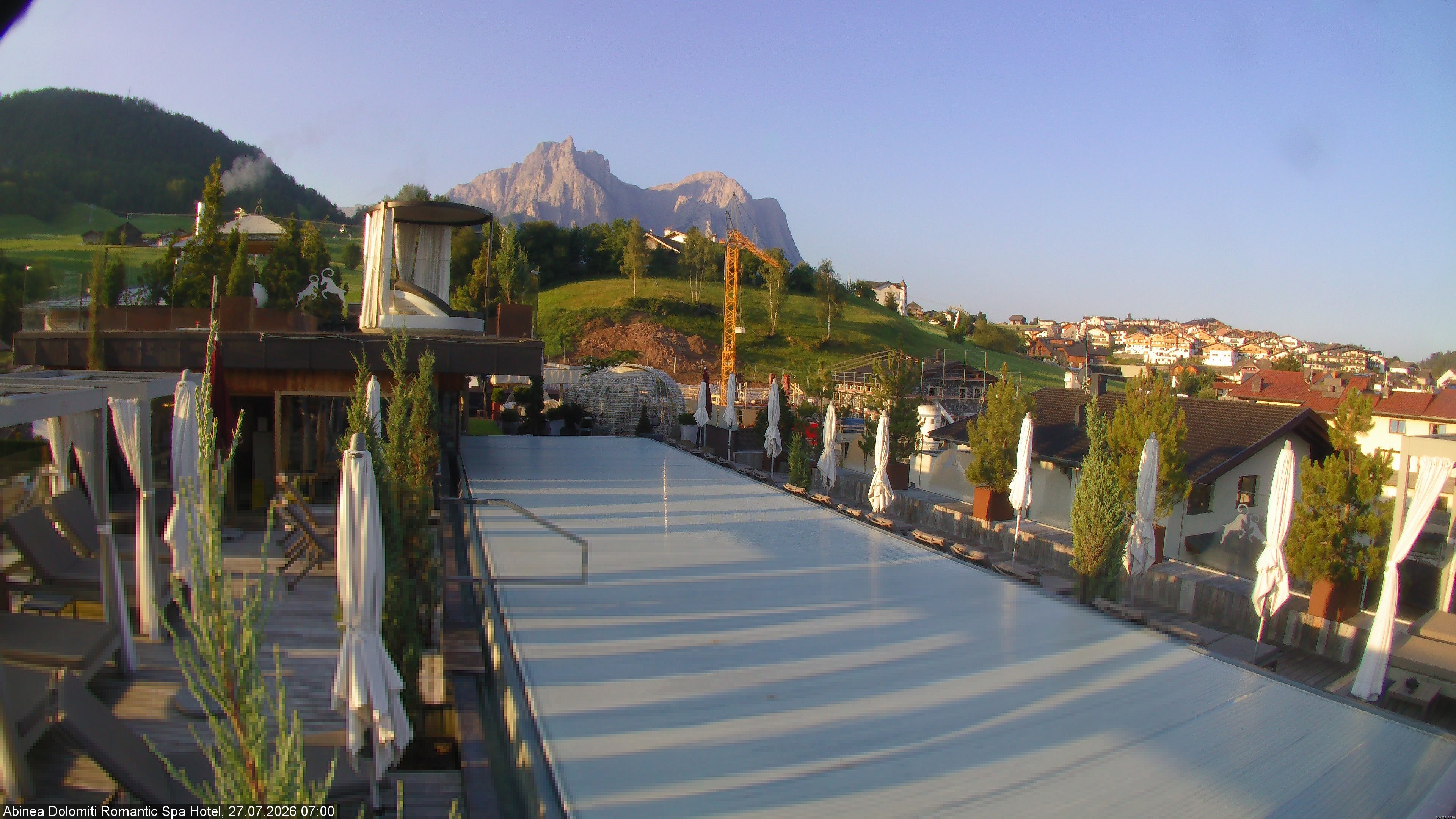 Archived image Webcam Kastelruth: Abinea Dolomiti Romantic Spa Hotel