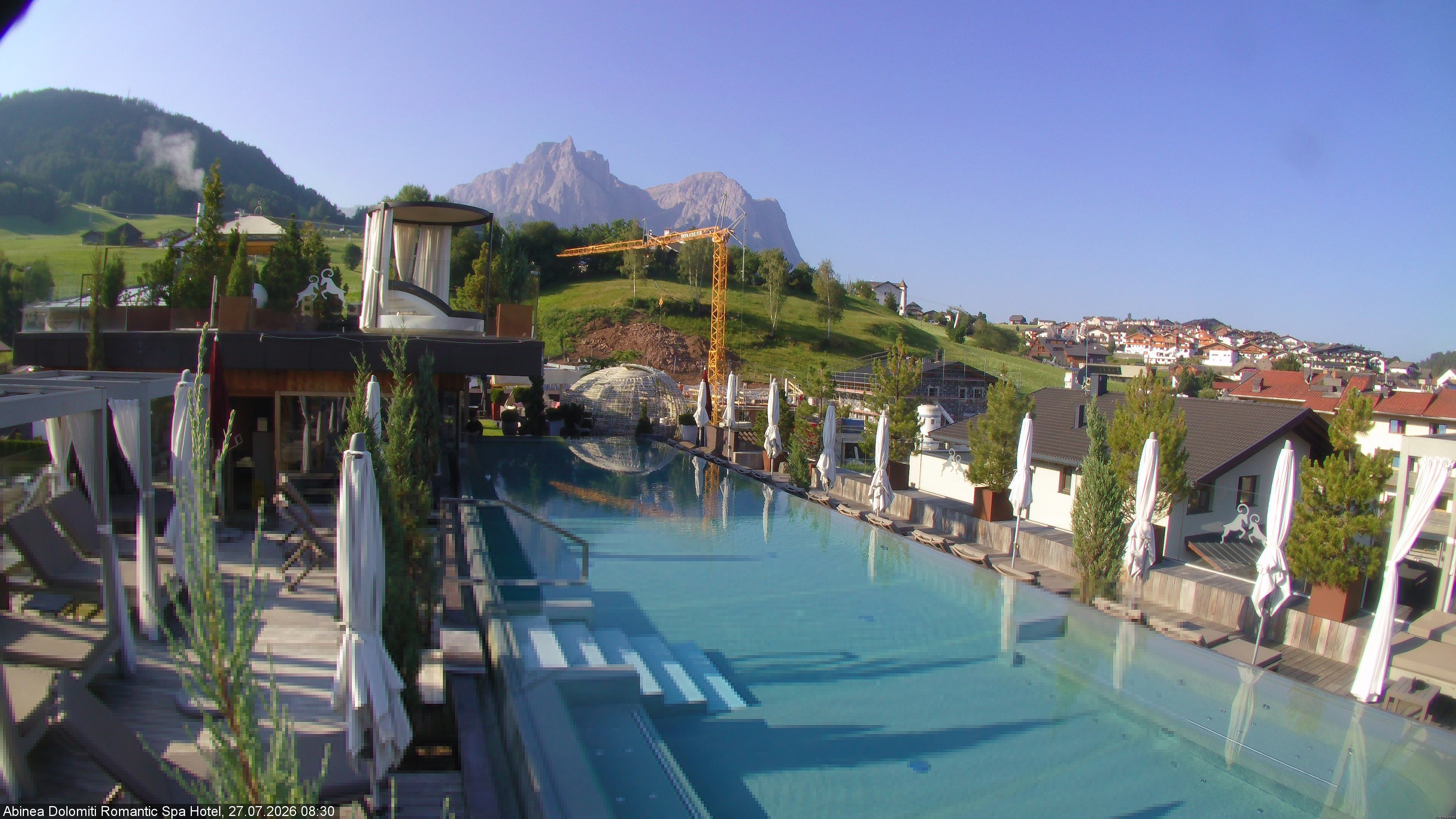 Archived image Webcam Kastelruth: Abinea Dolomiti Romantic Spa Hotel
