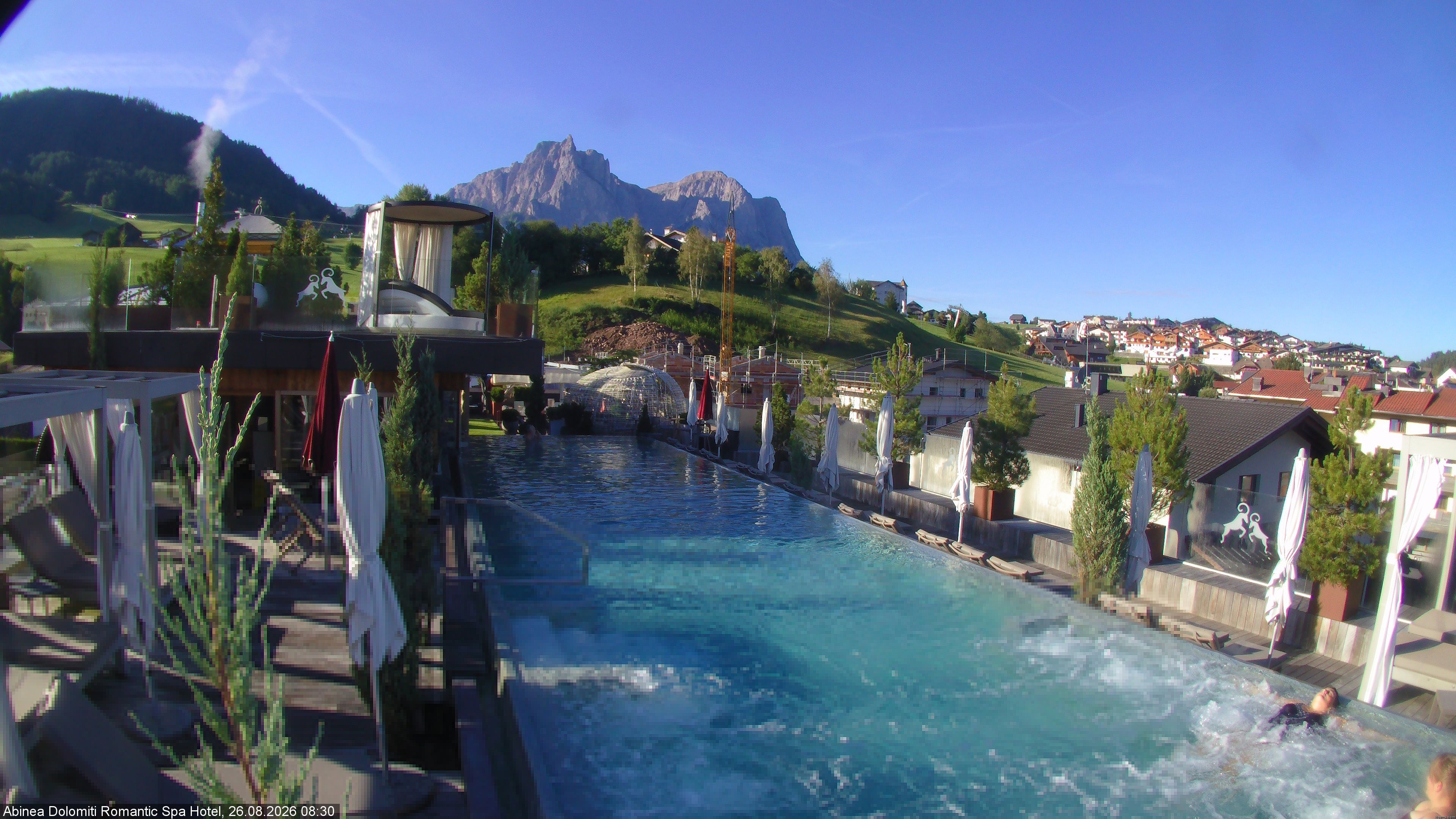 Archived image Webcam Kastelruth: Abinea Dolomiti Romantic Spa Hotel