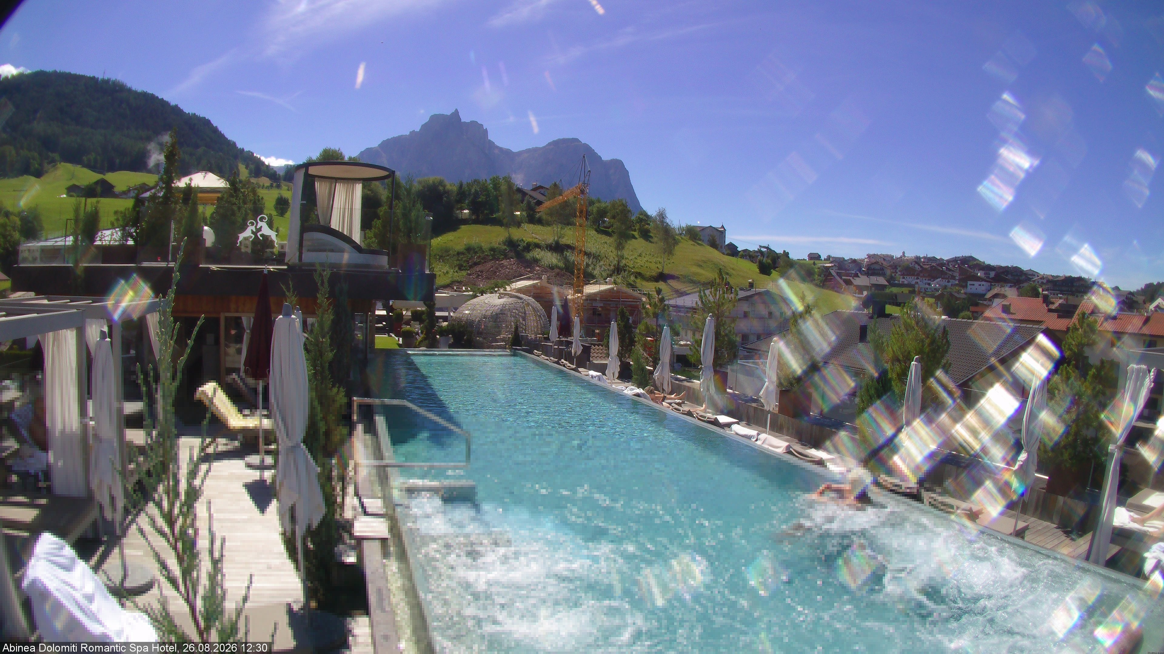 Archived image Webcam Kastelruth: Abinea Dolomiti Romantic Spa Hotel