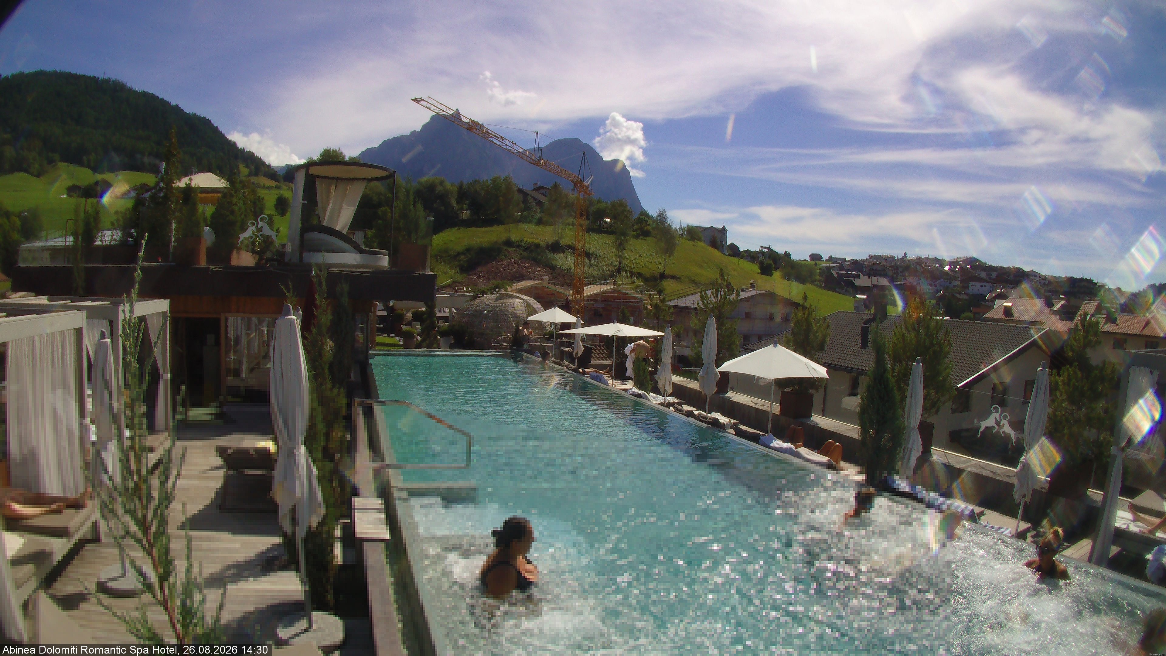 Archived image Webcam Kastelruth: Abinea Dolomiti Romantic Spa Hotel